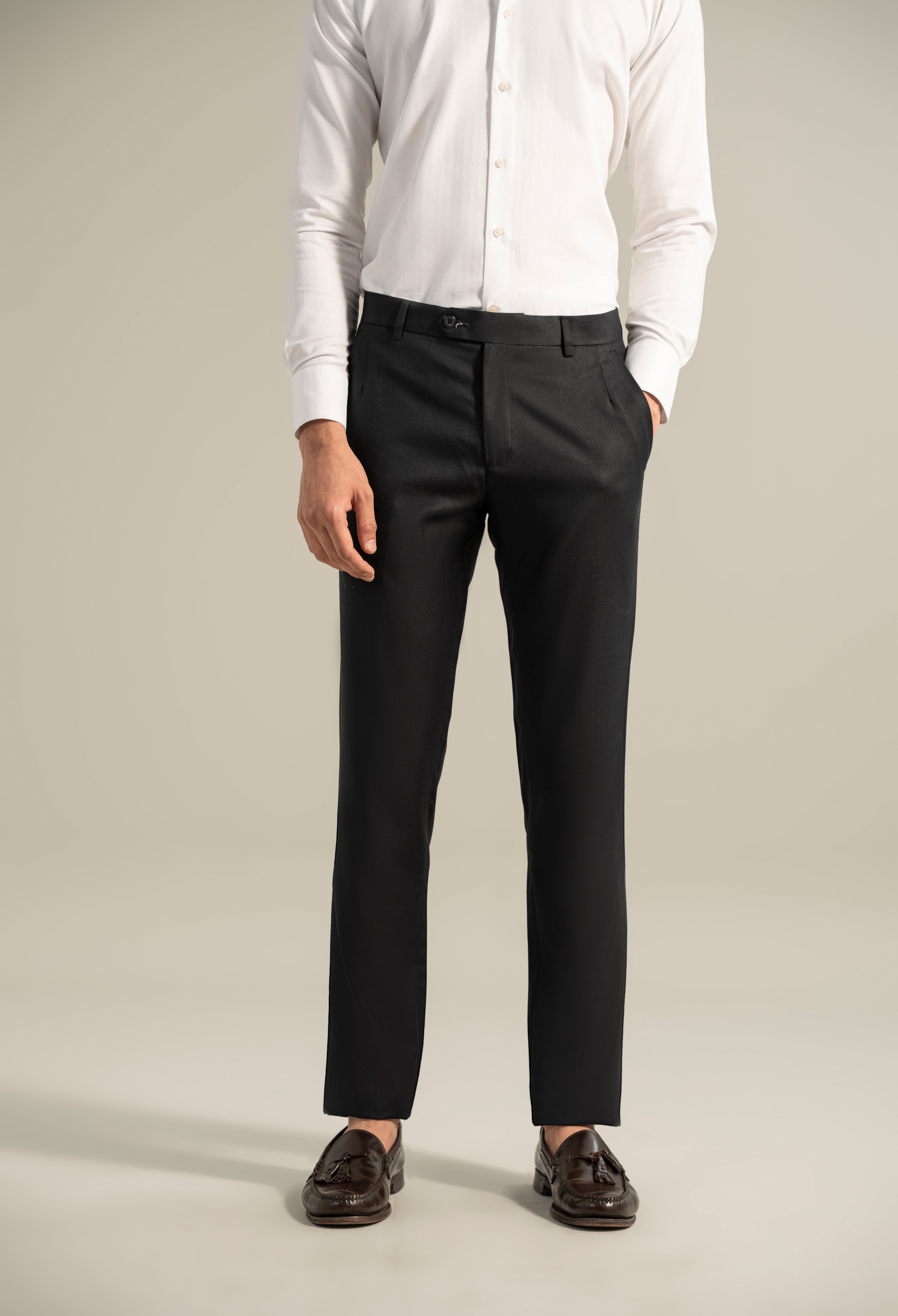 Navy Woolen Dress Pant