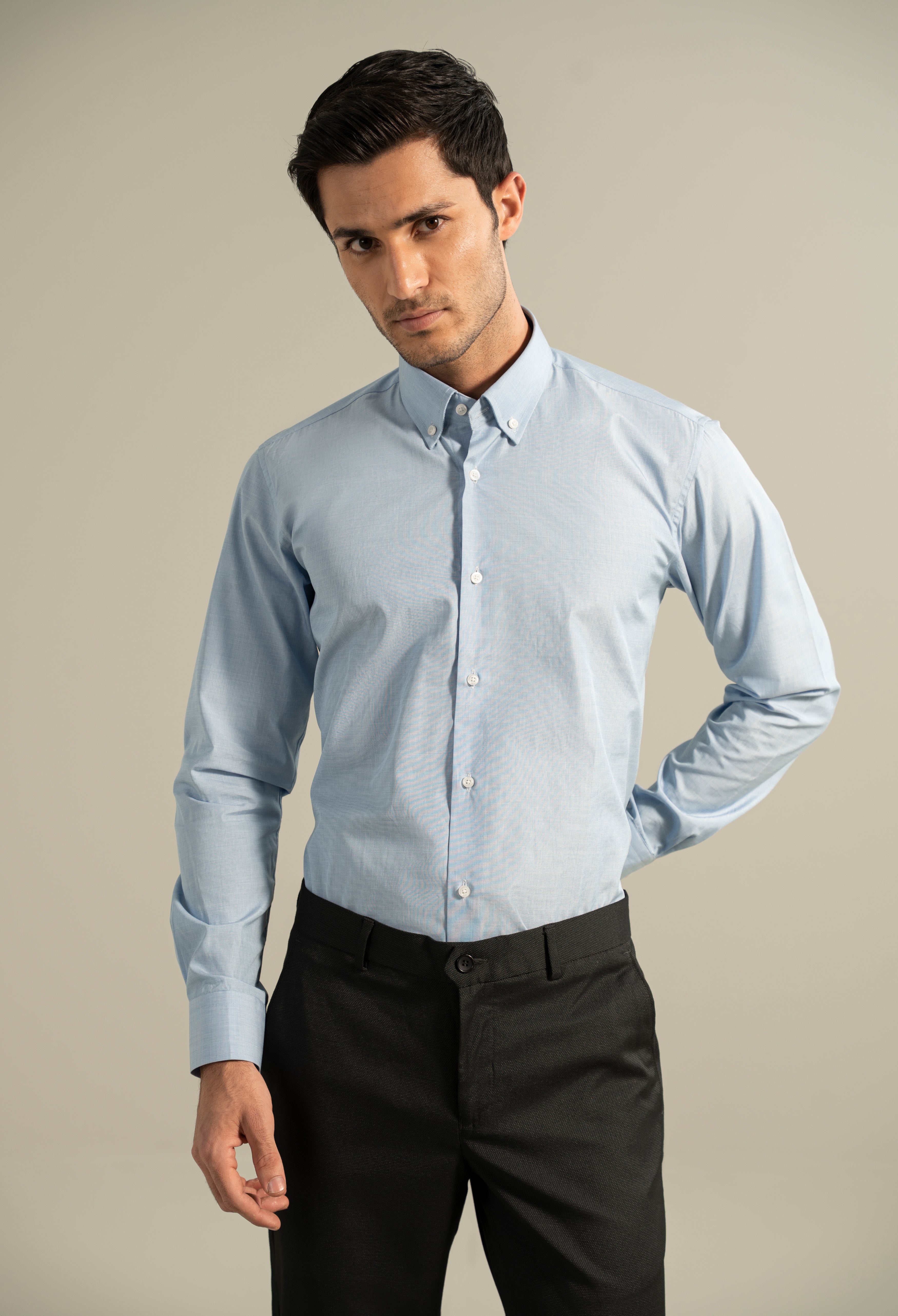 Eye Blue Semi Formal Shirt