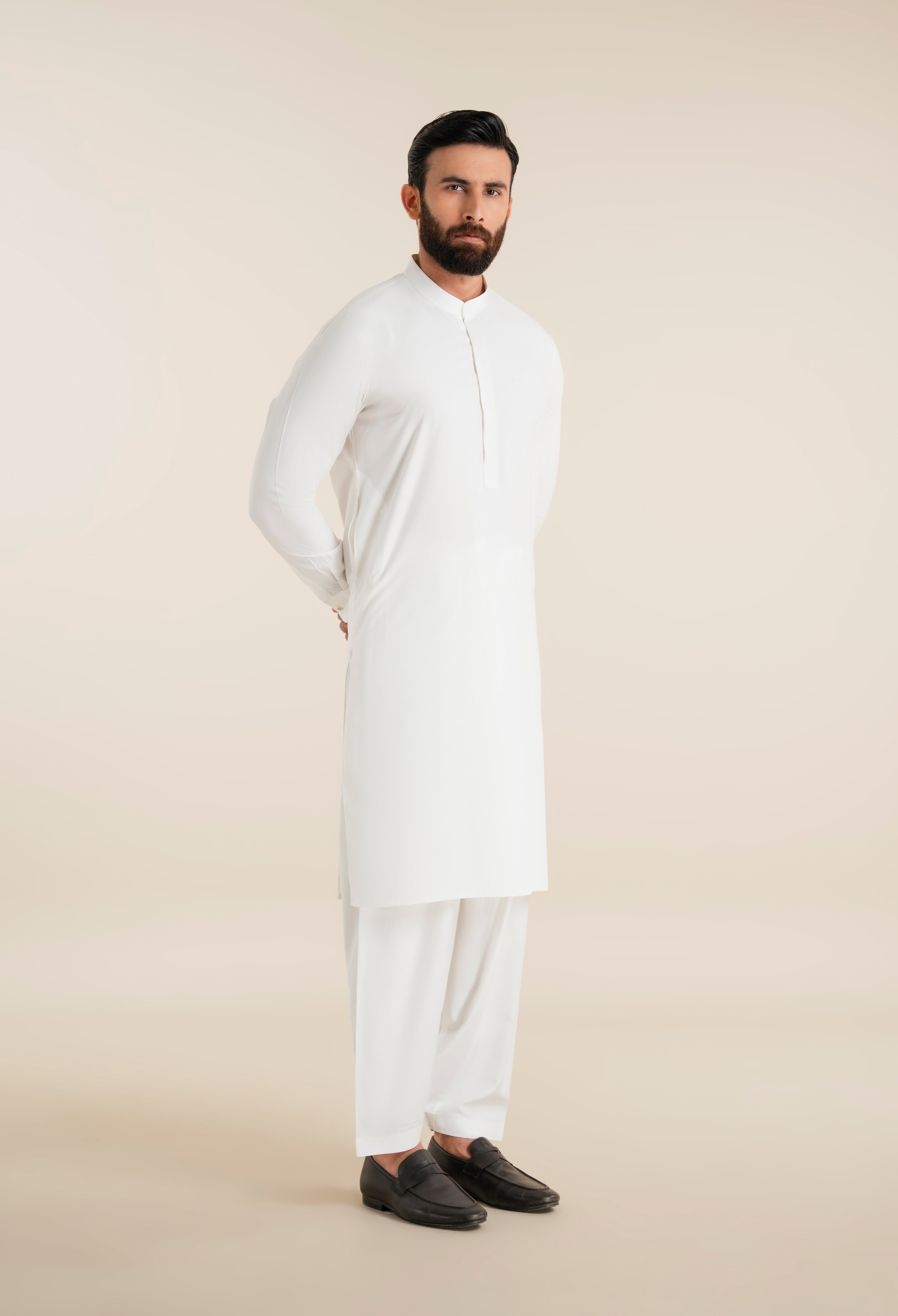 Snow White Blended Kameez Shalwar