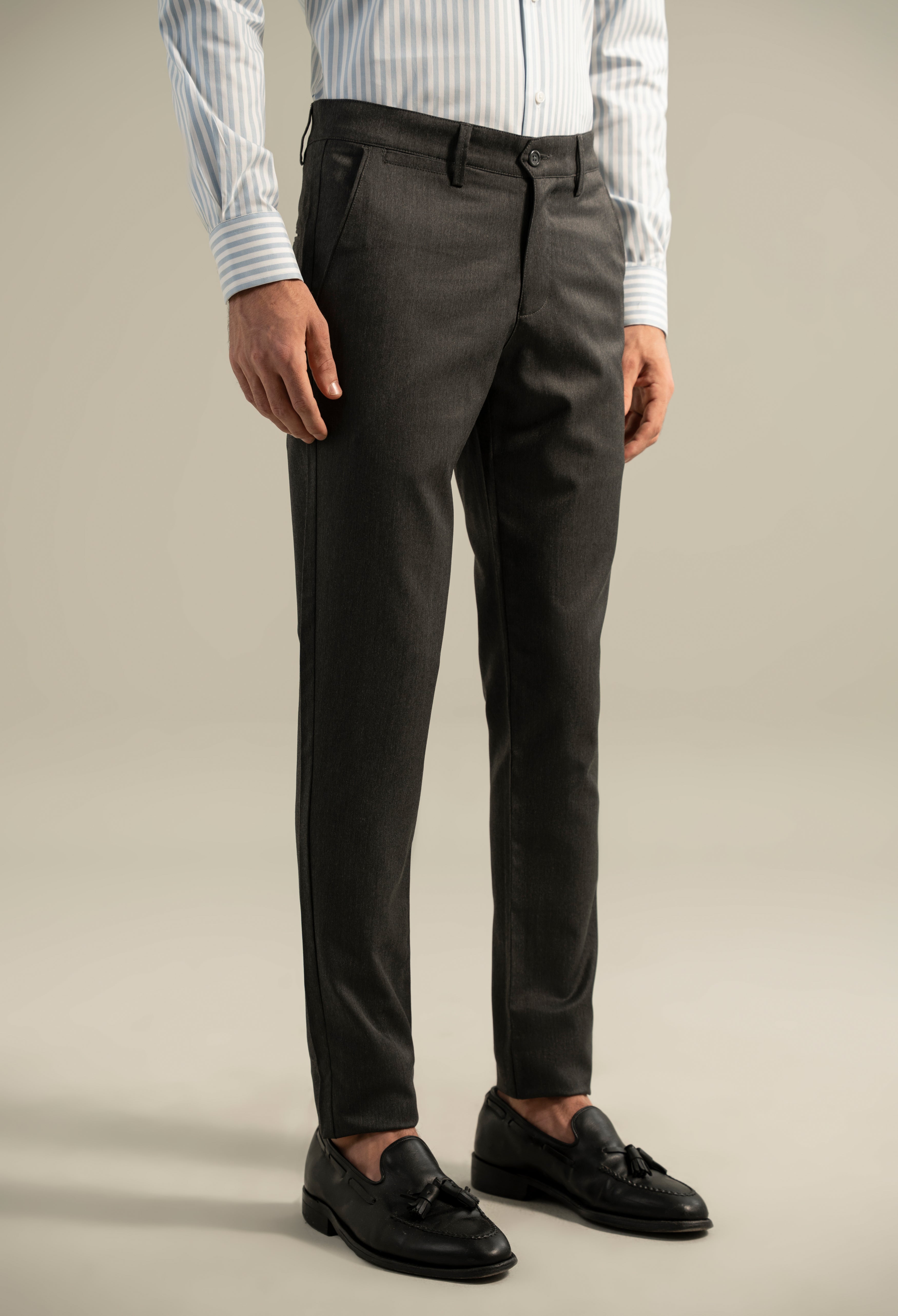 D/Grey Lycra Dress Pant