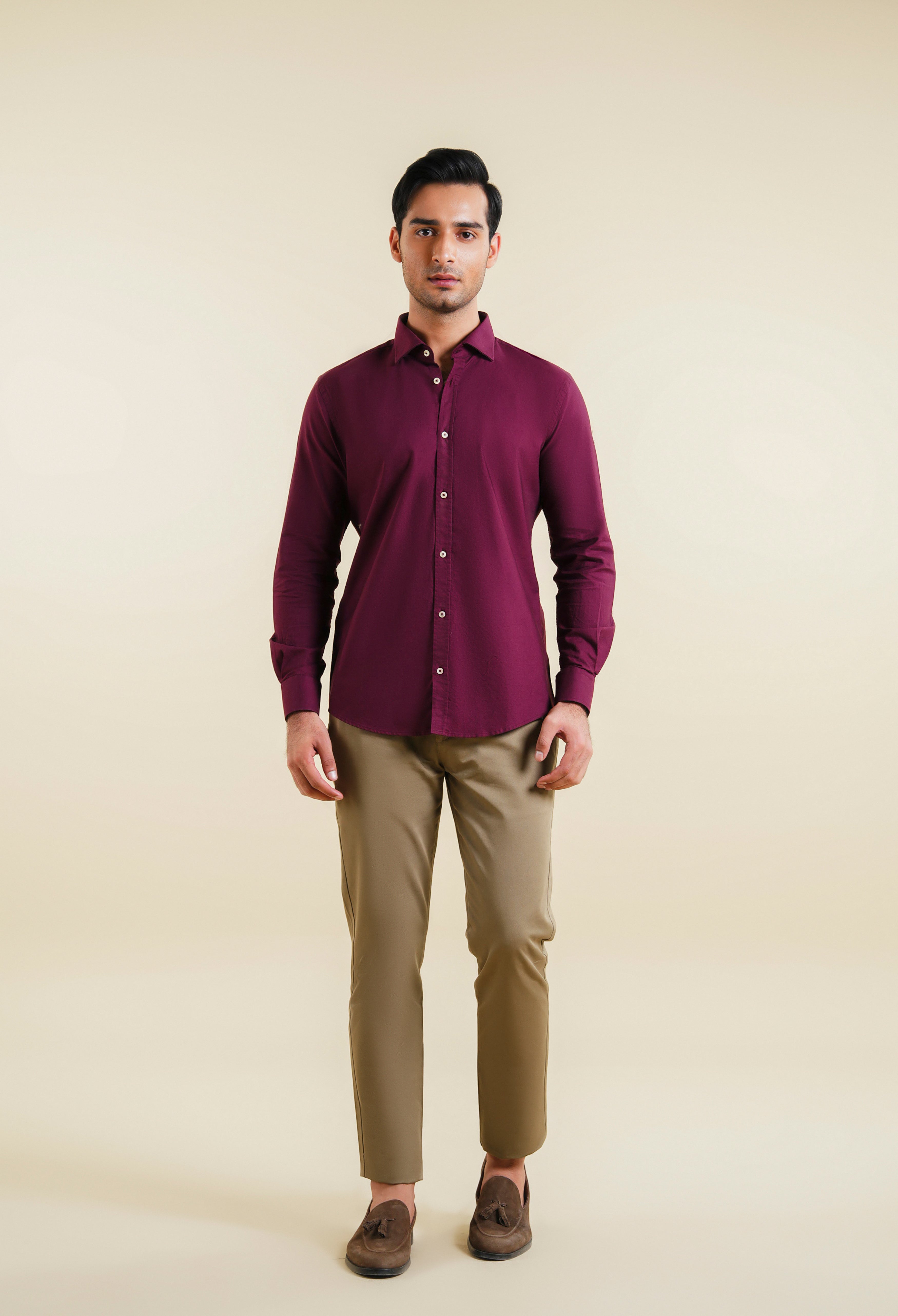Burnt Maroon Oxford Shirt