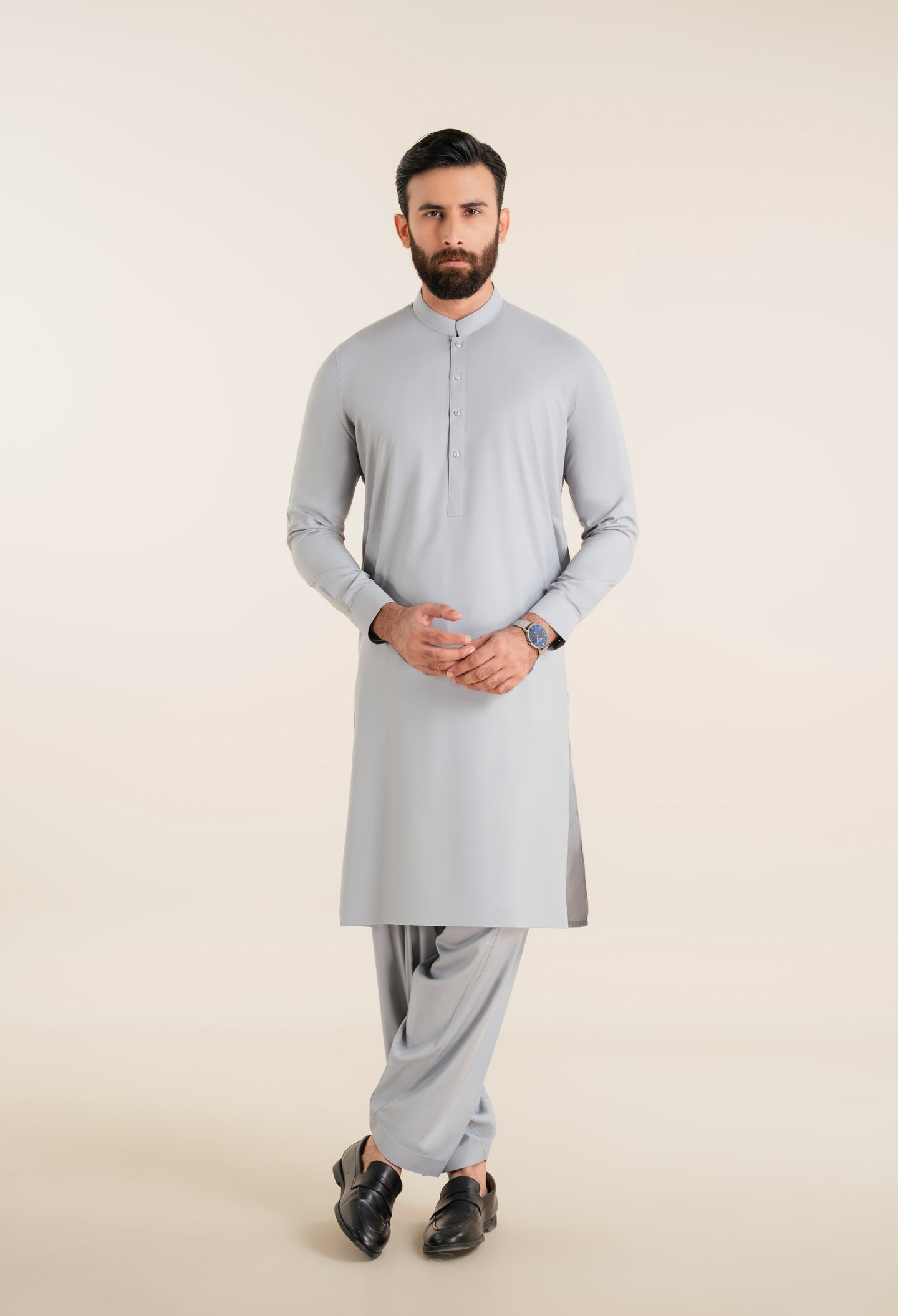 Frost Blue Blended Kameez Shalwar