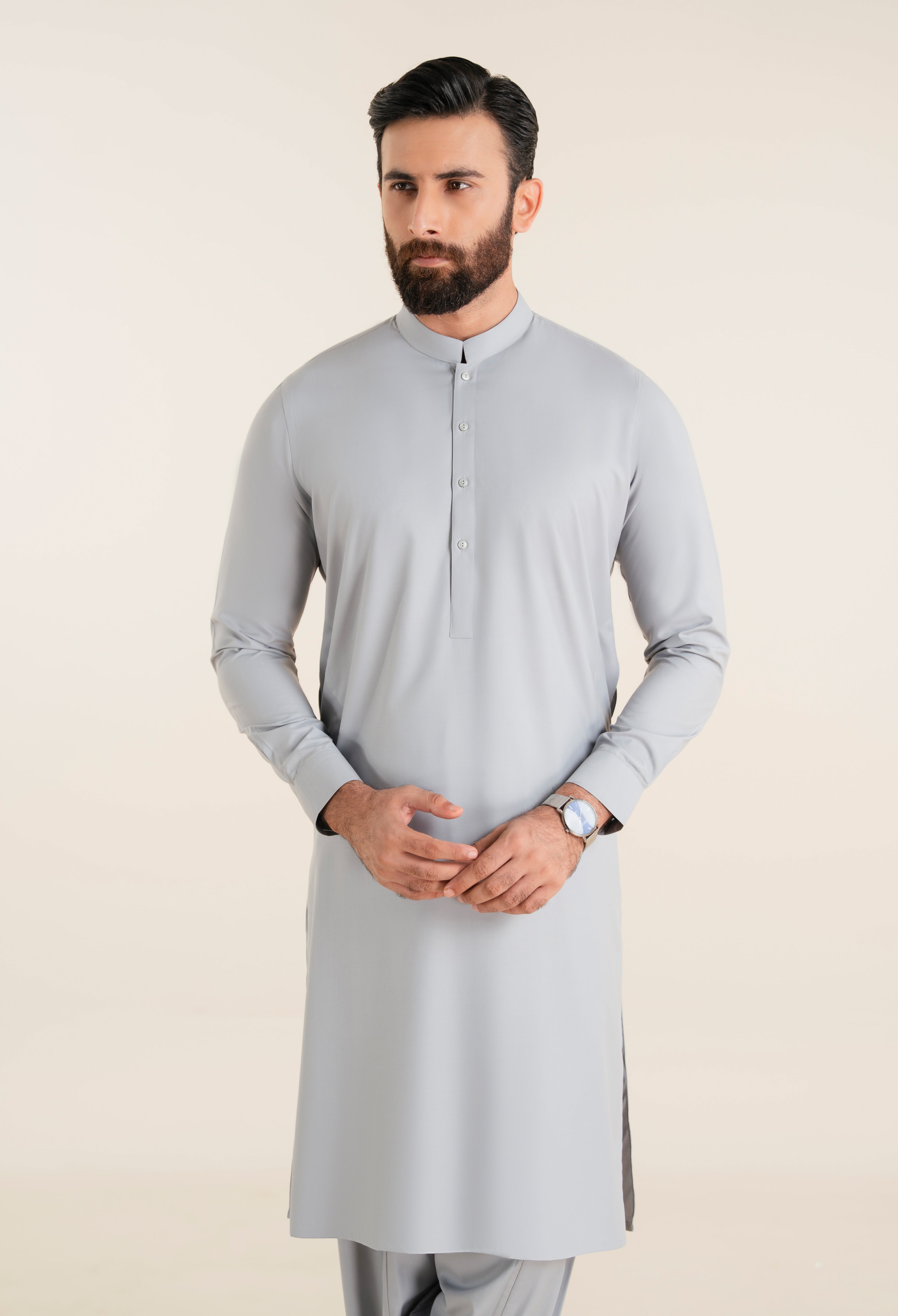 Frost Blue Blended Kameez Shalwar