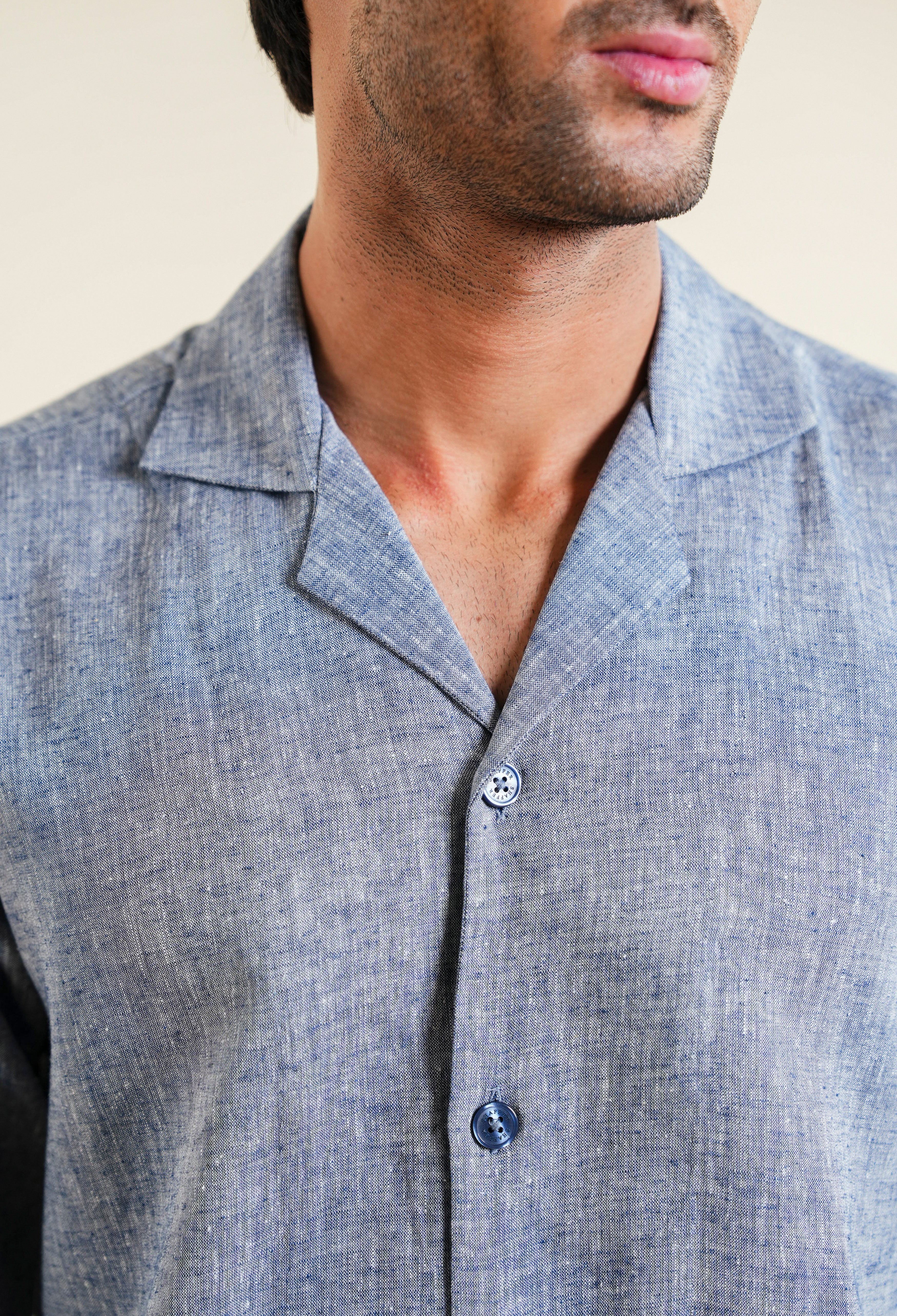 Frost Grey Linen Shirt