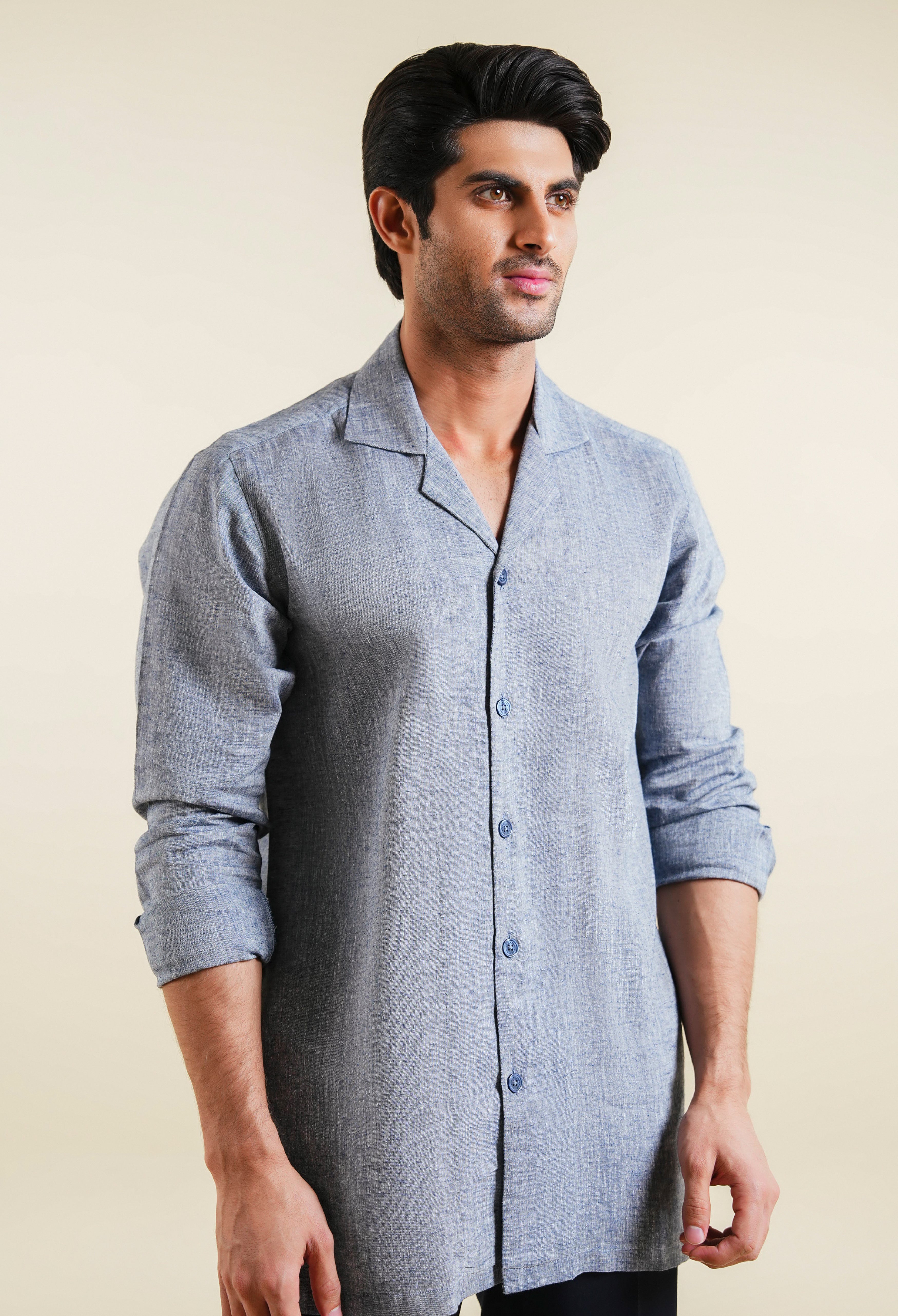 Frost Grey Linen Shirt