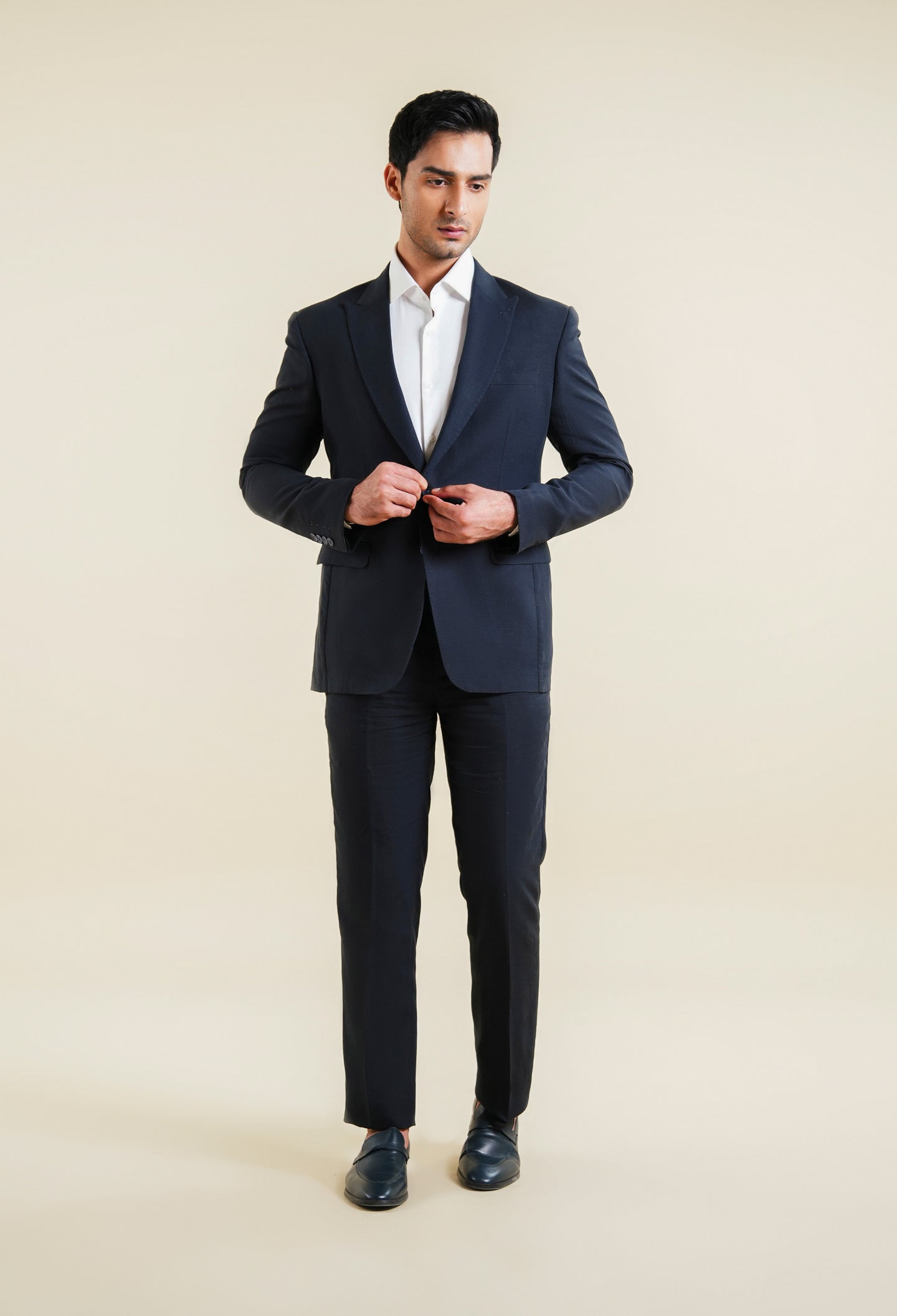Deep Navy Linen Jacket