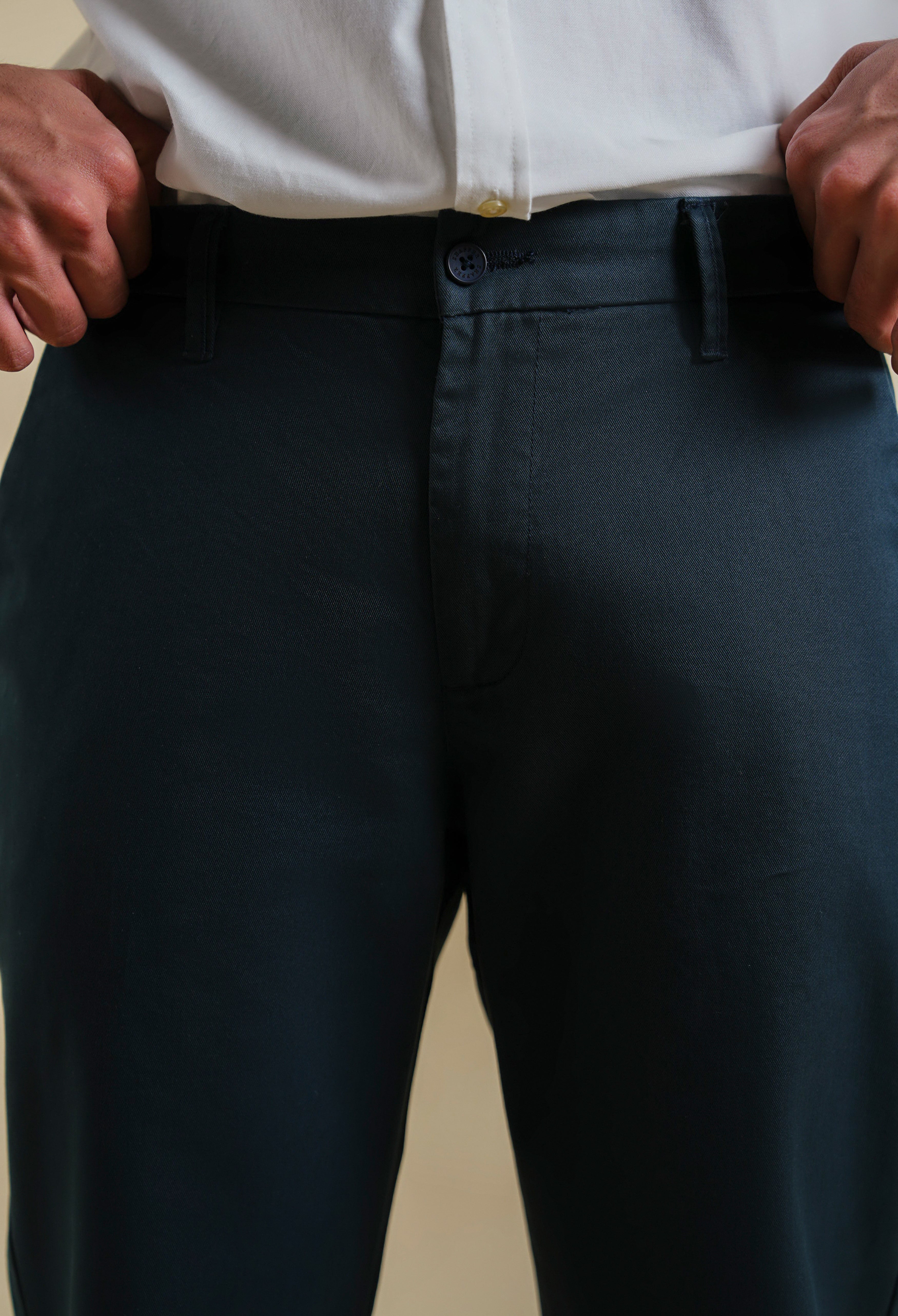 Dark Blue Cotton Trouser
