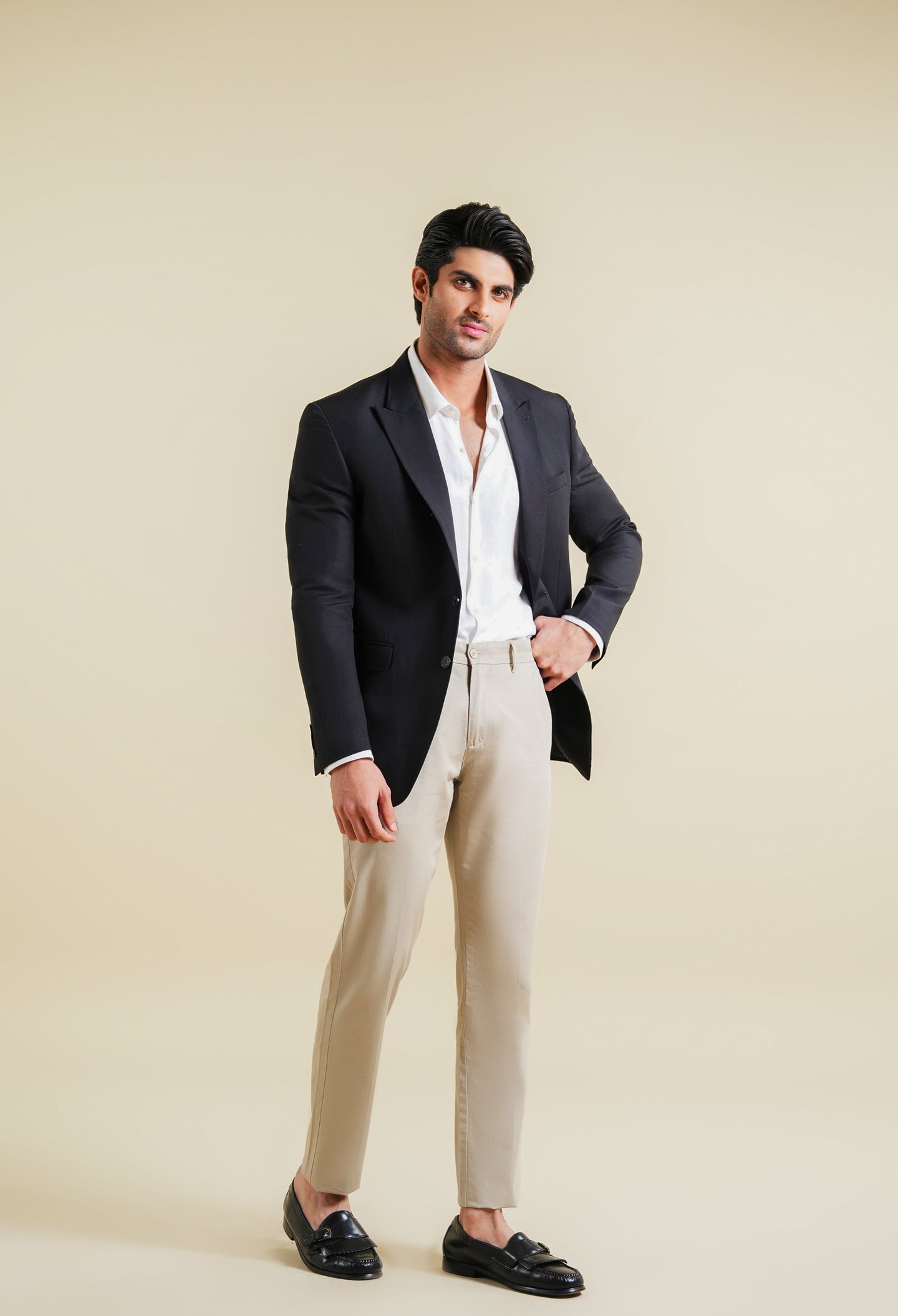 Crown Black Linen Jacket