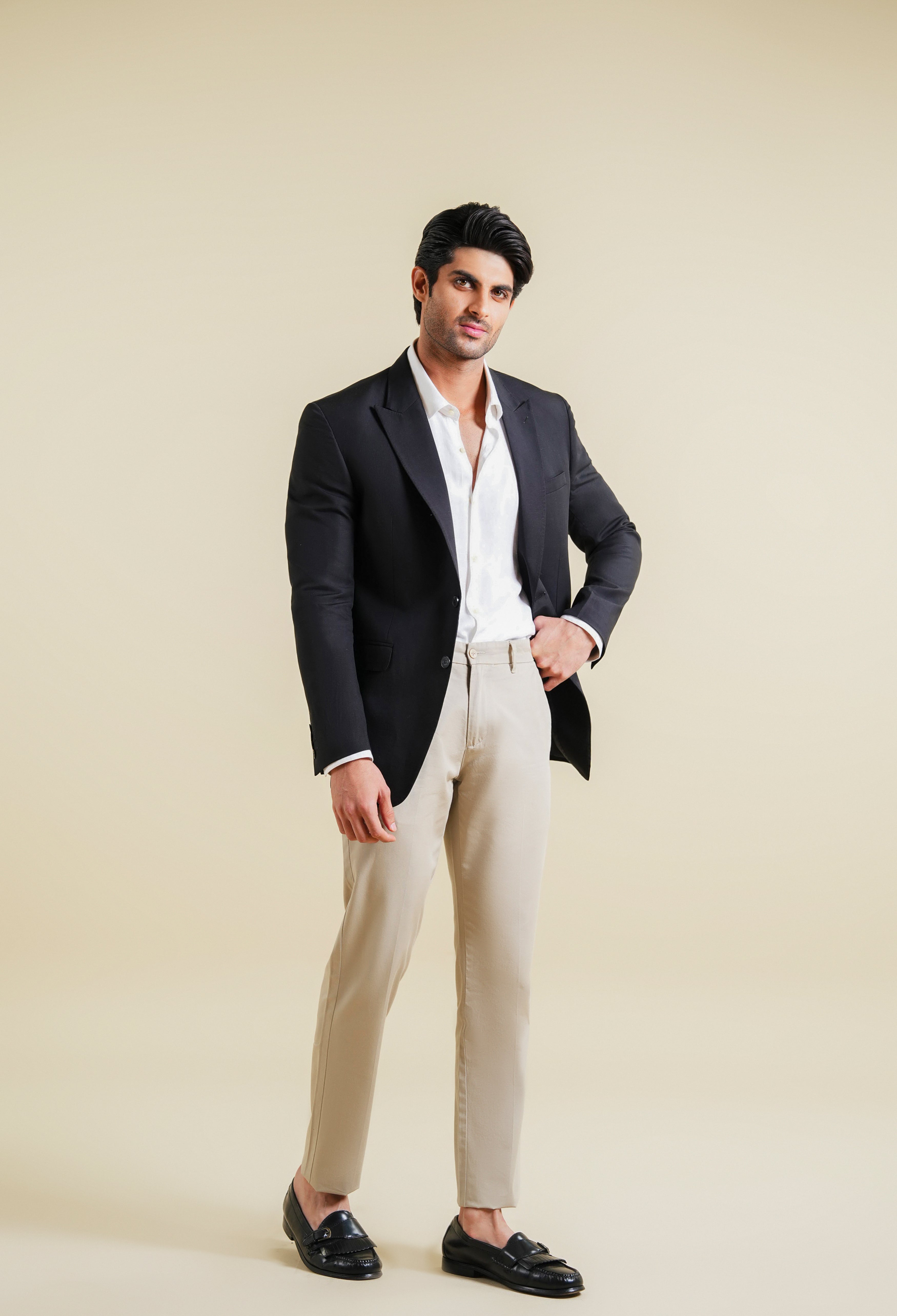 Crown Black Linen Jacket
