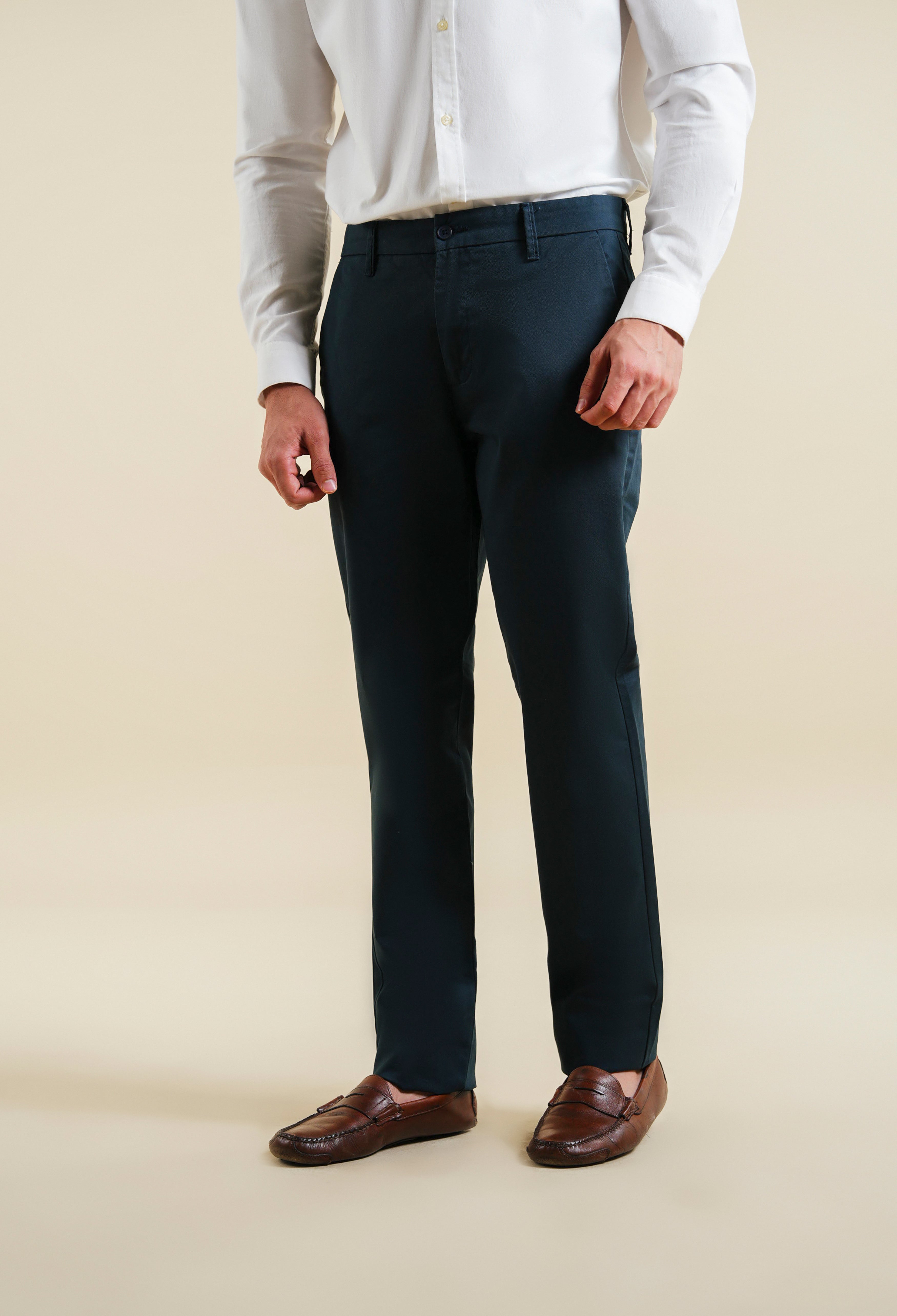 Dark Blue Cotton Trouser