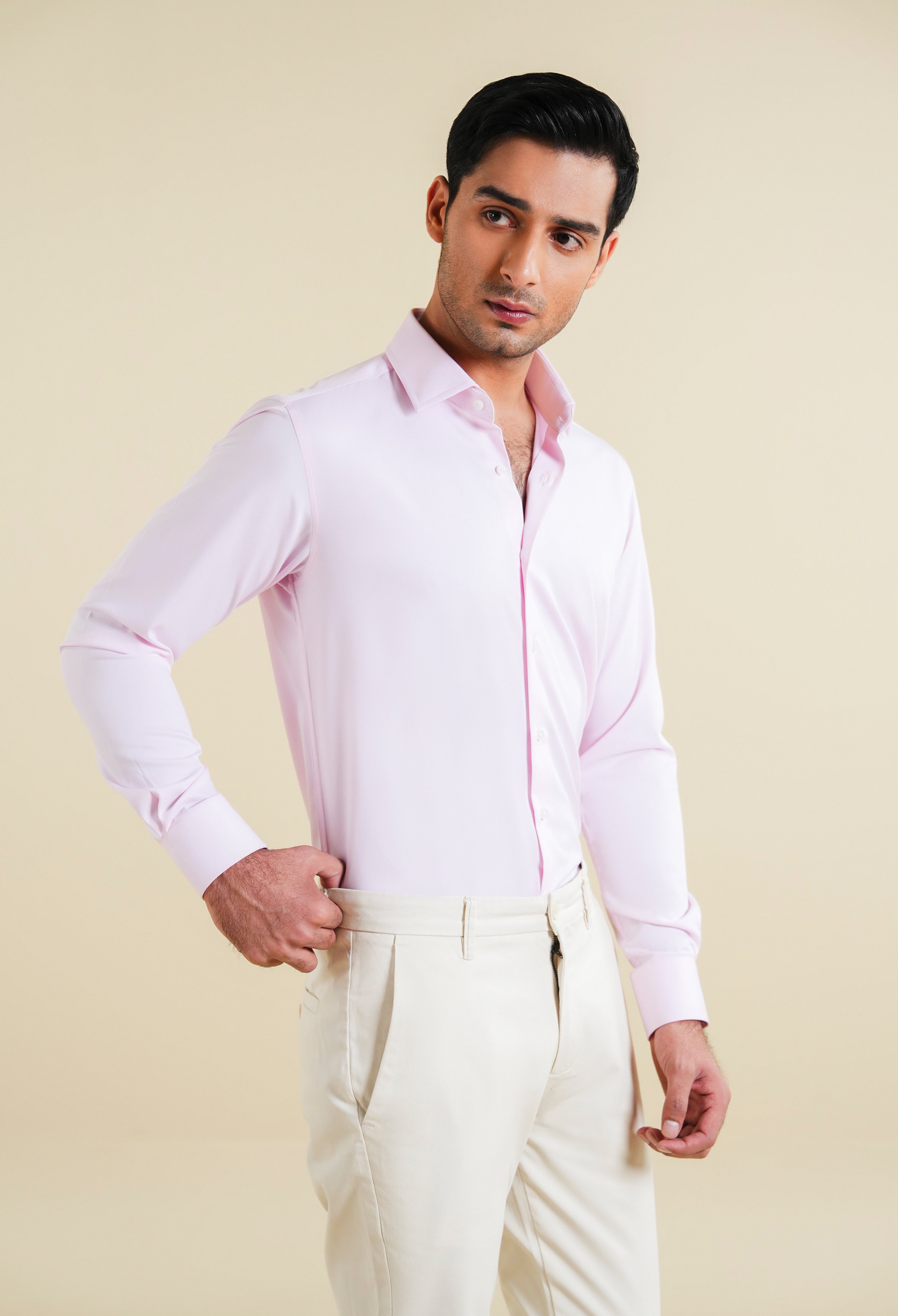 Baby Pink Casual Shirt