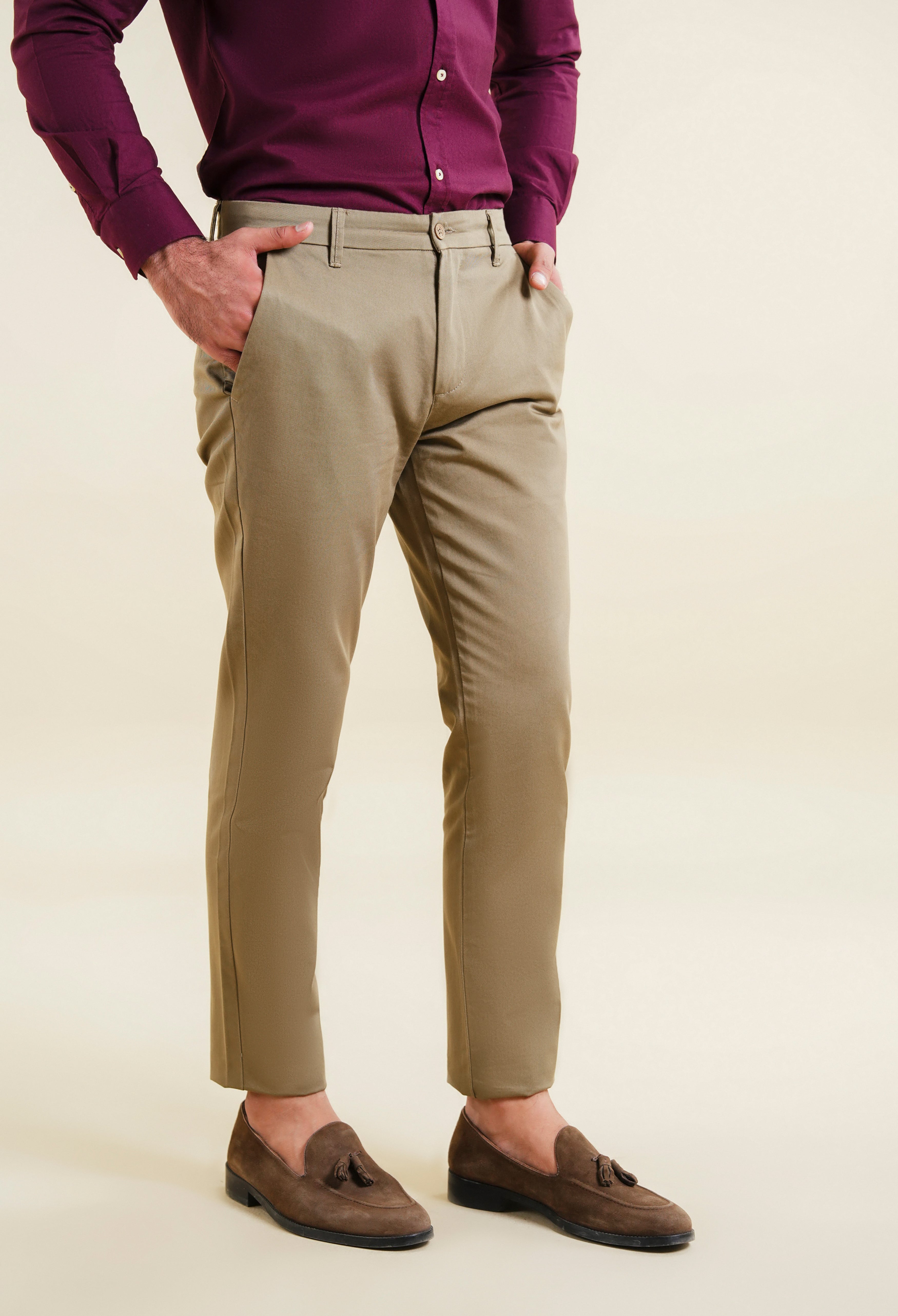 Coco Beige Cotton Trouser