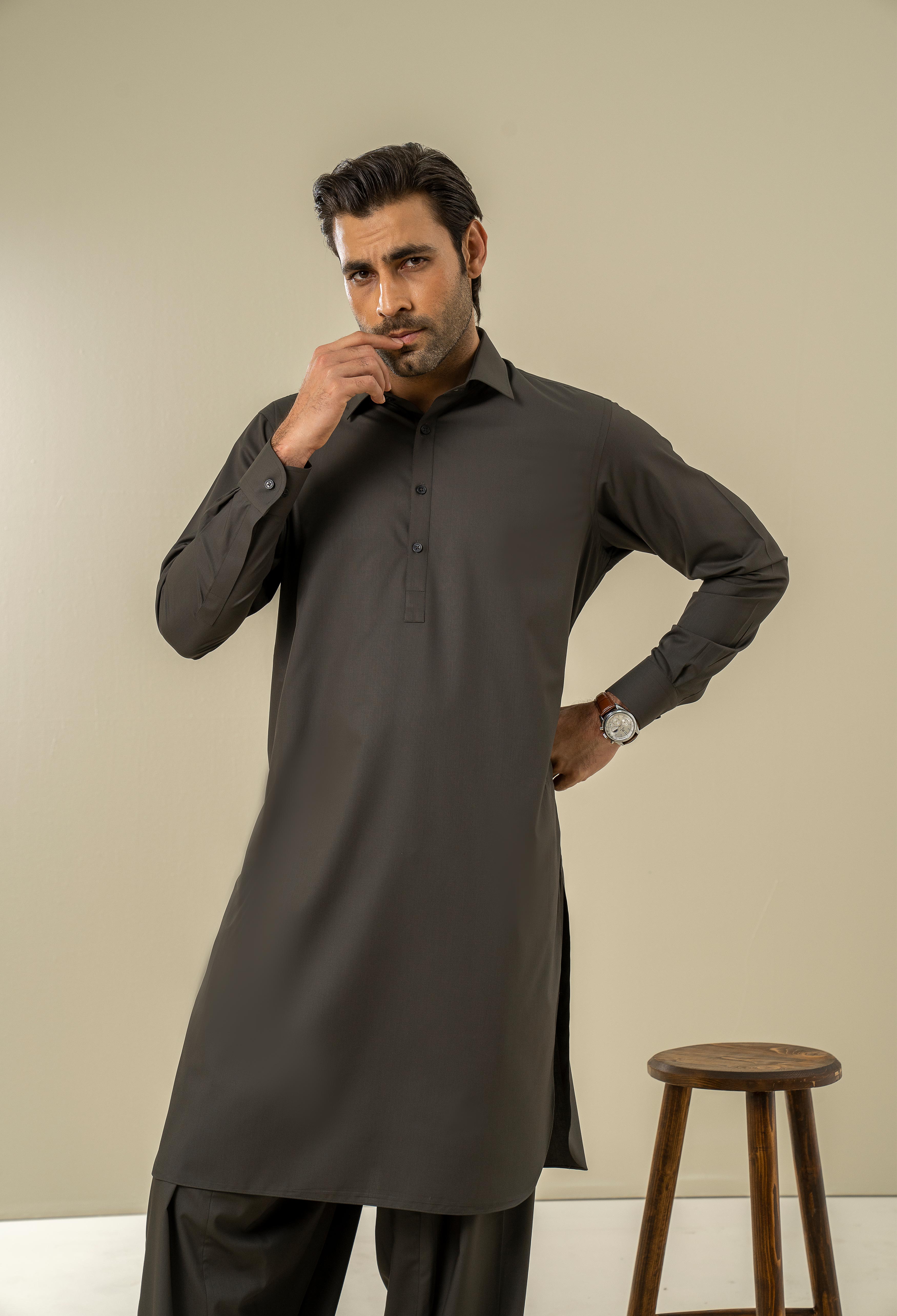 Empire Green Plain Kameez Shalwar