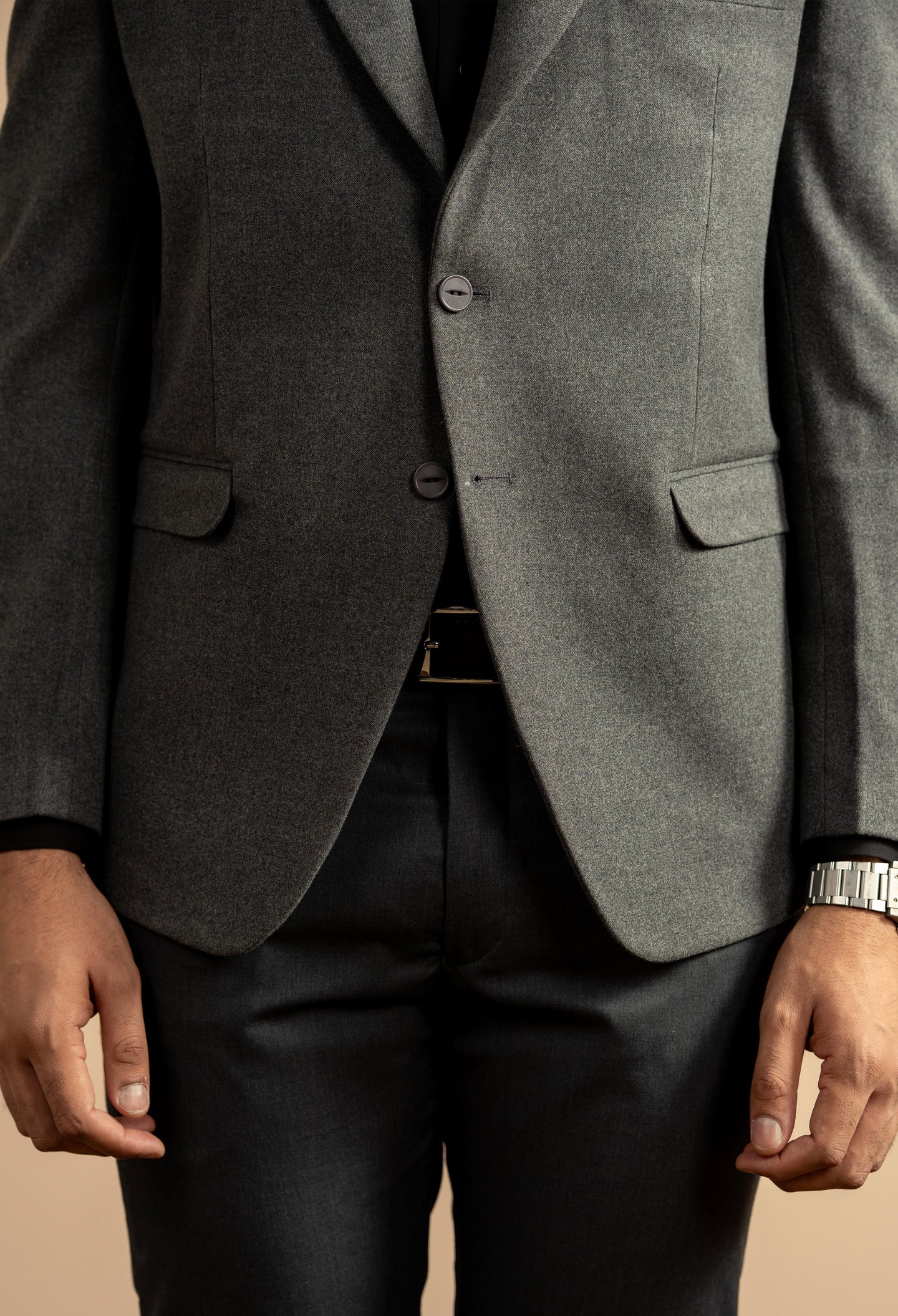 Charcoal Grey Tweed Blazer