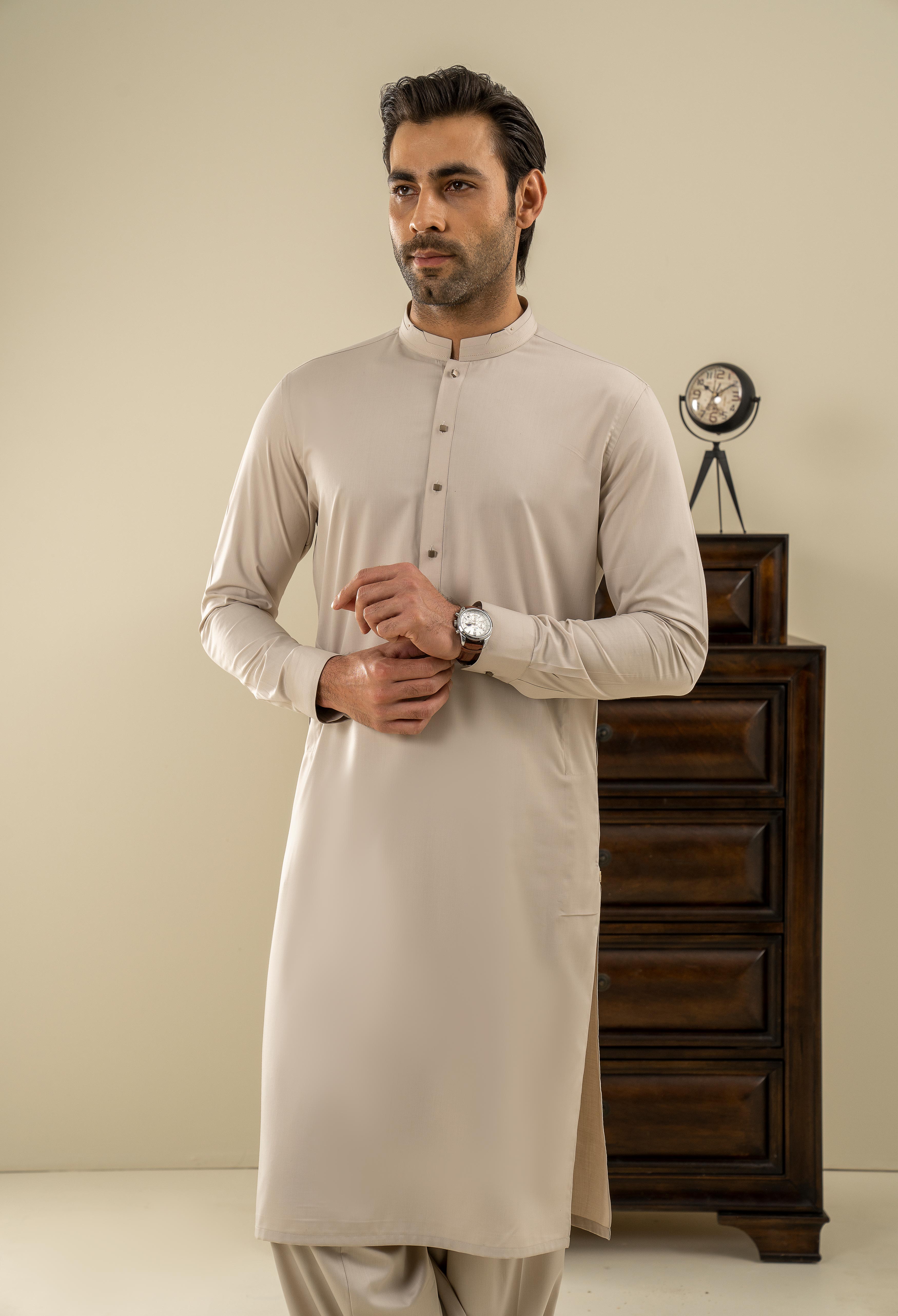 Birch Brown Detailing Kameez Shalwar