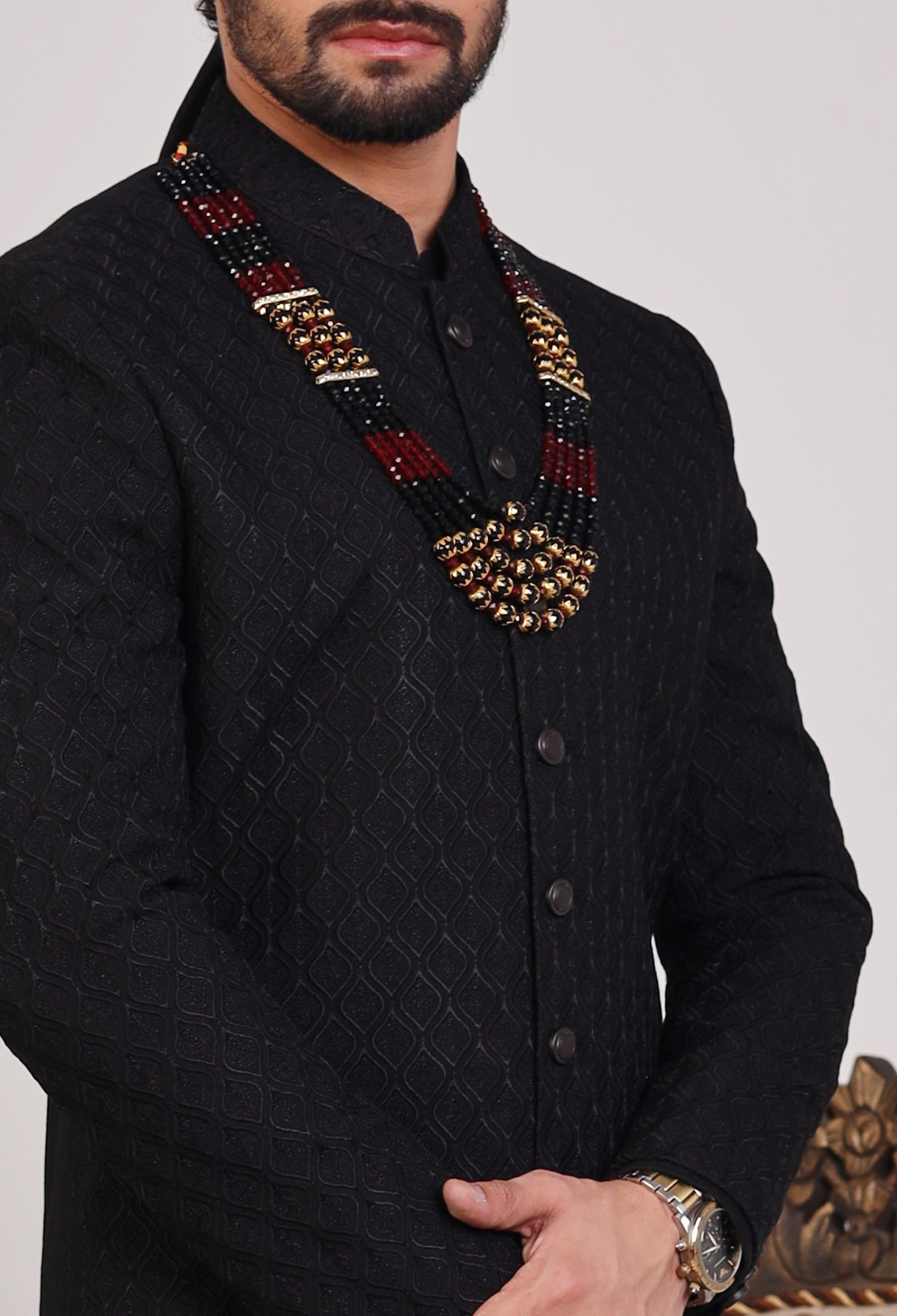 Black Bolt Sherwani (Sher-000111)