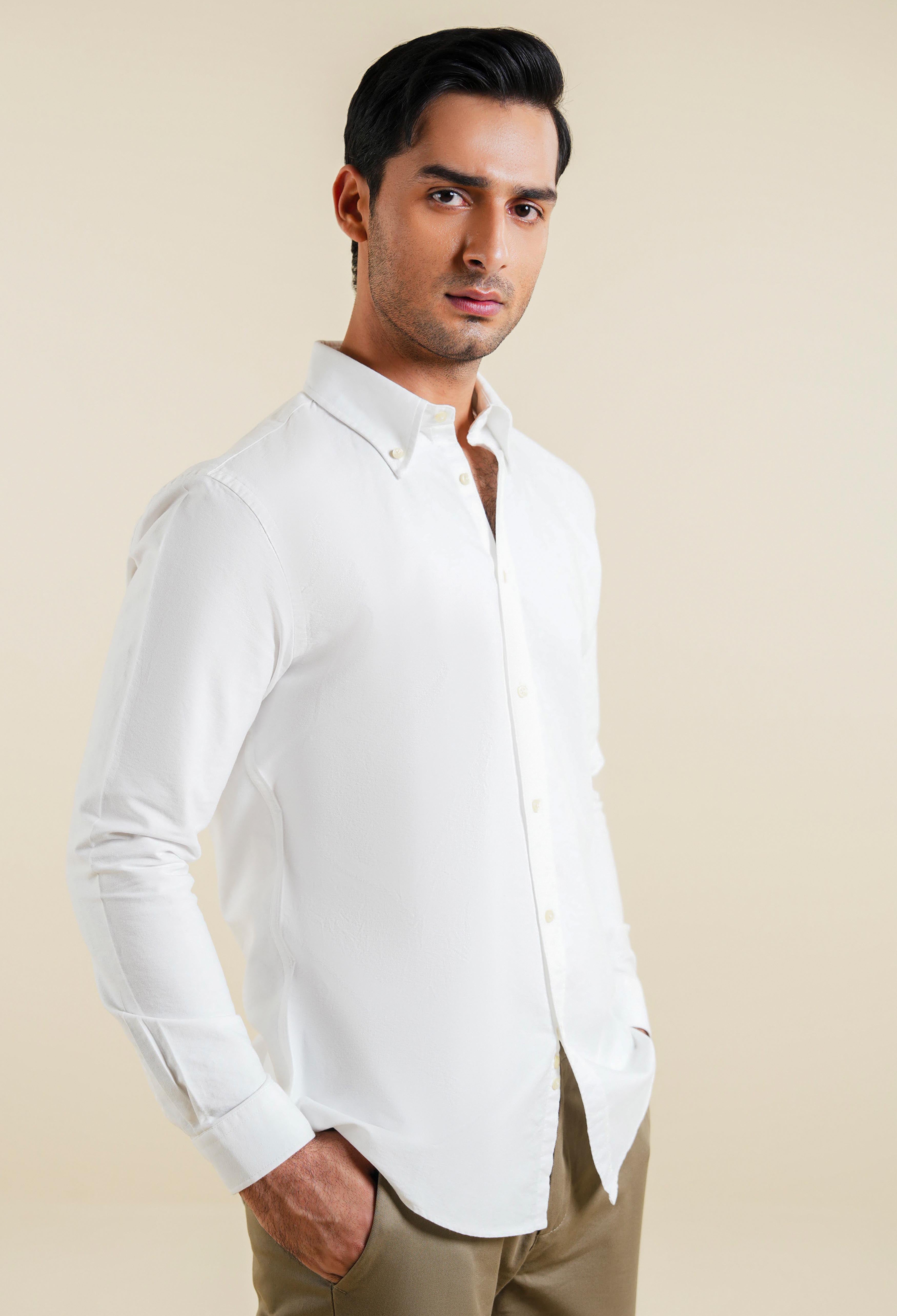 Cream Shell Oxford Shirt