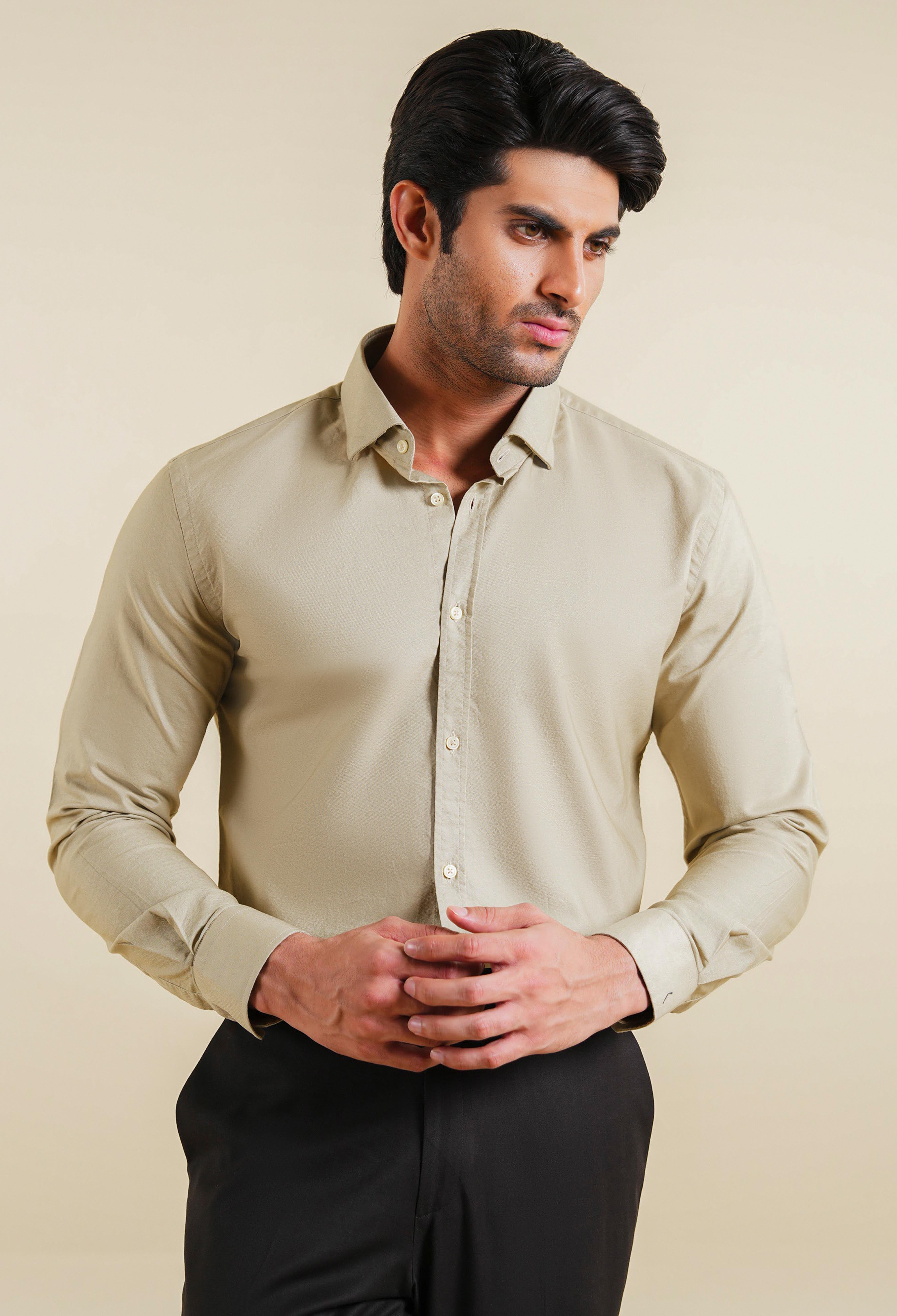 Fawn Beige Oxford Shirt