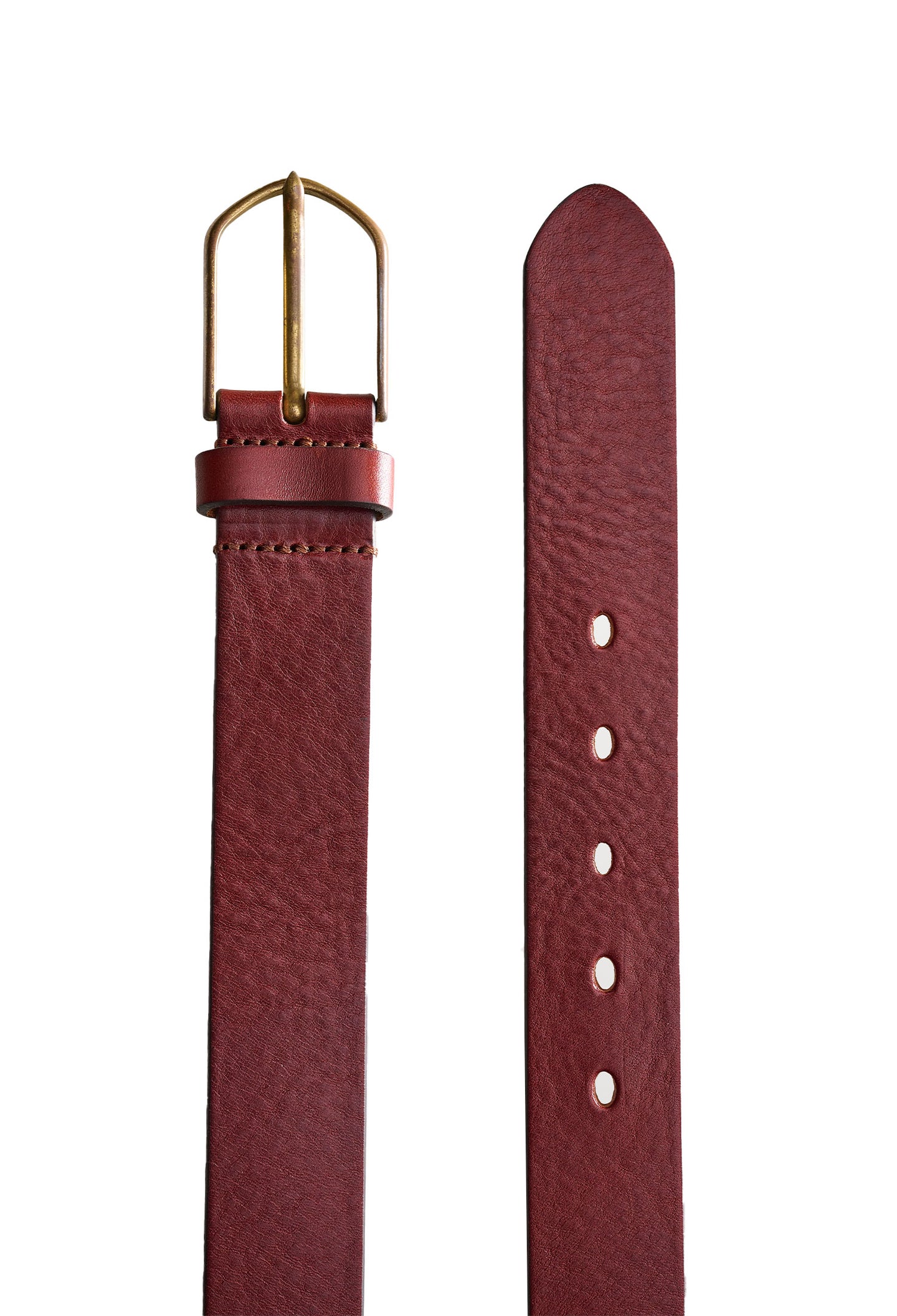 Cognac Plain Leather Belt