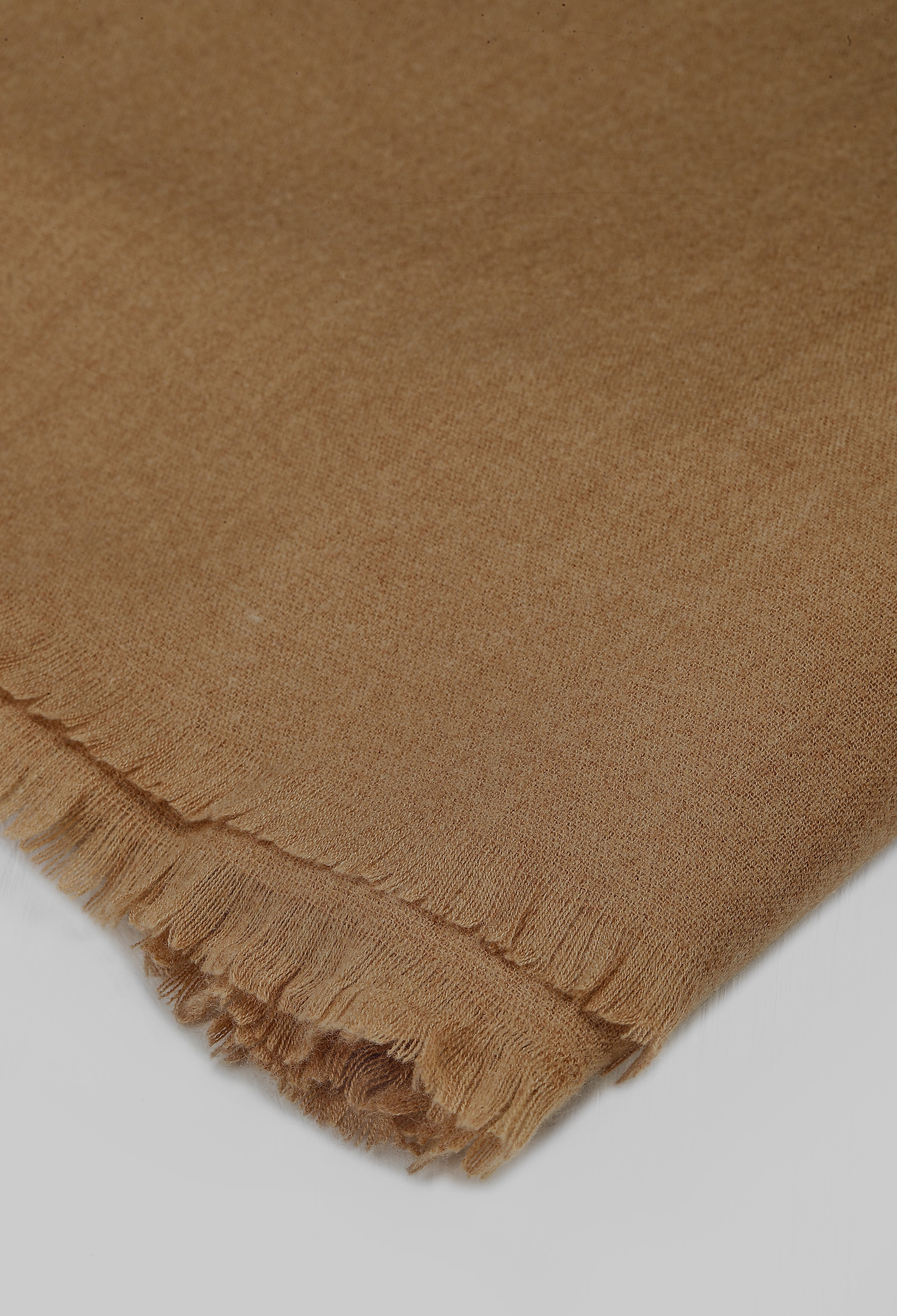 Caramel Brown Cashmere Wool Shawl