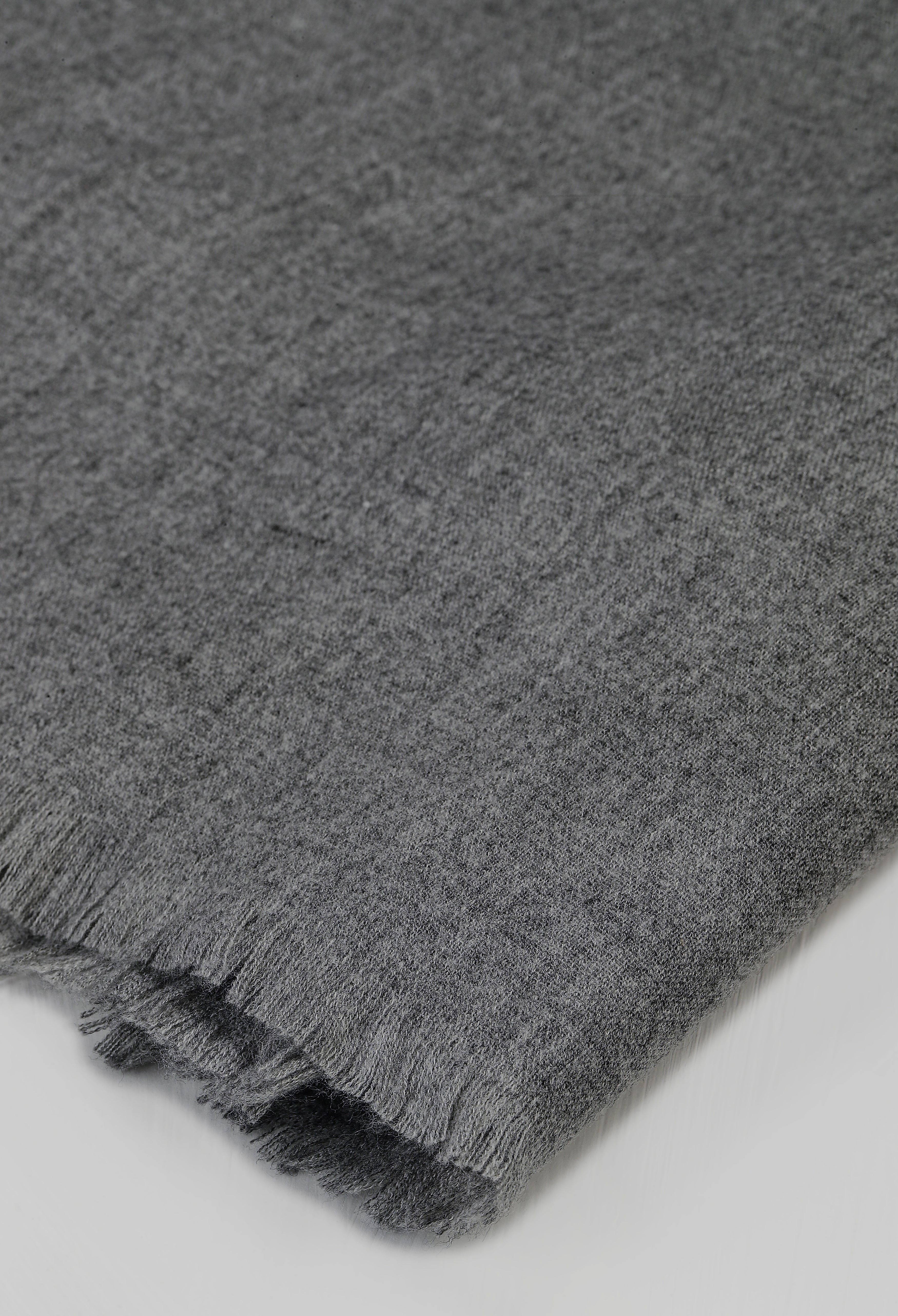Ash Grey Cashmere Wool Shawl