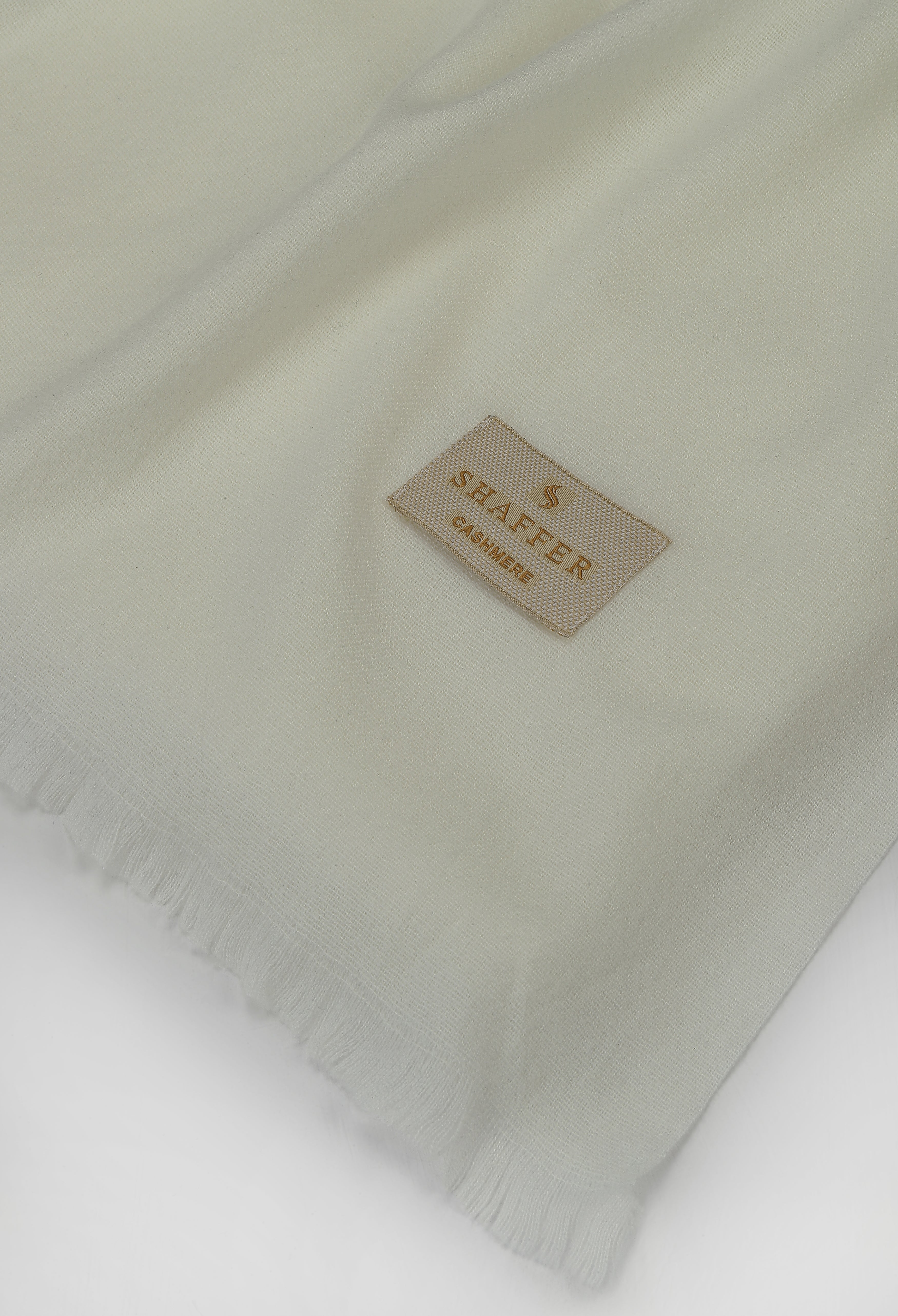 Buttermilk White Cashmere Wool Shawl