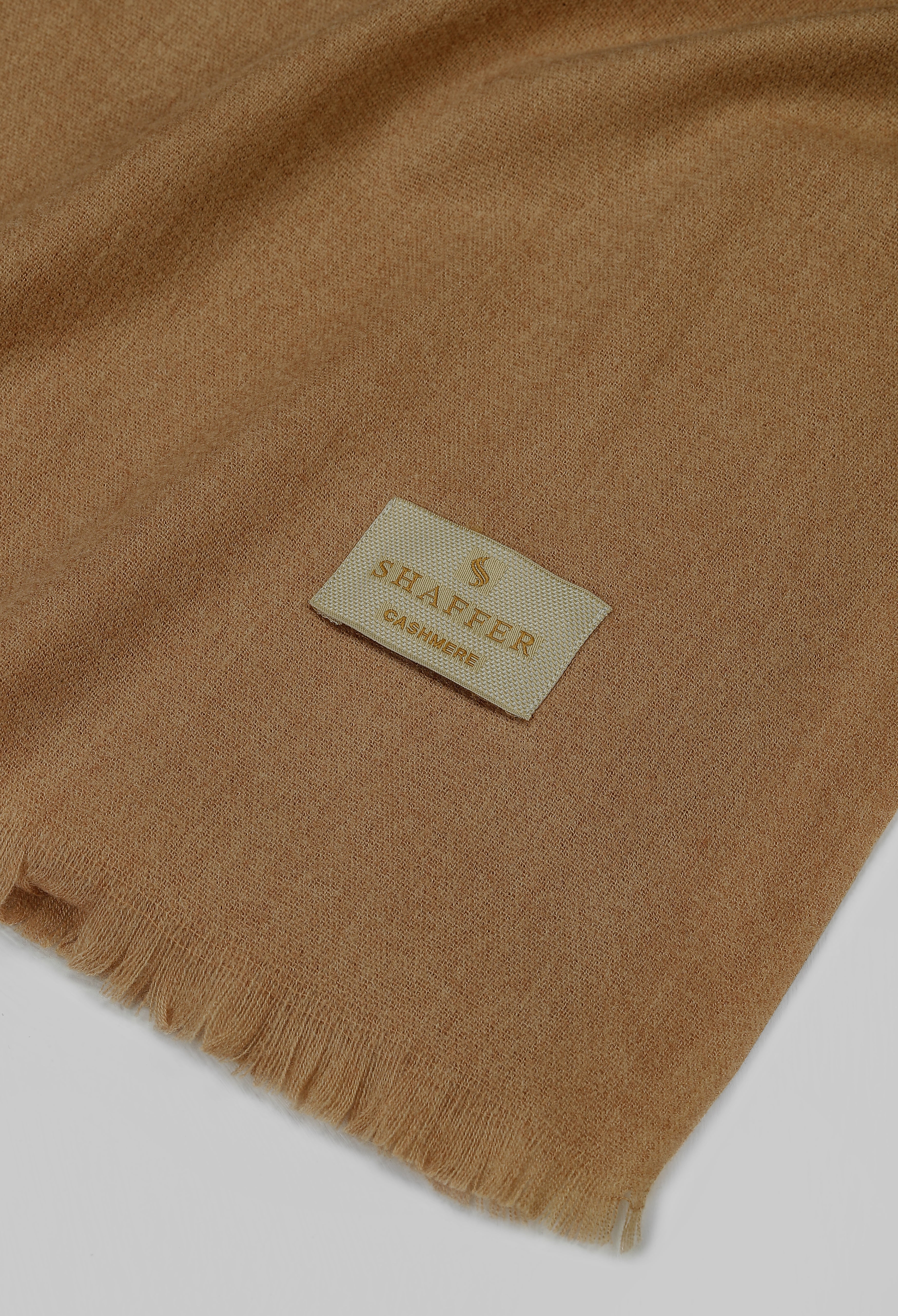 Caramel Brown Cashmere Wool Shawl