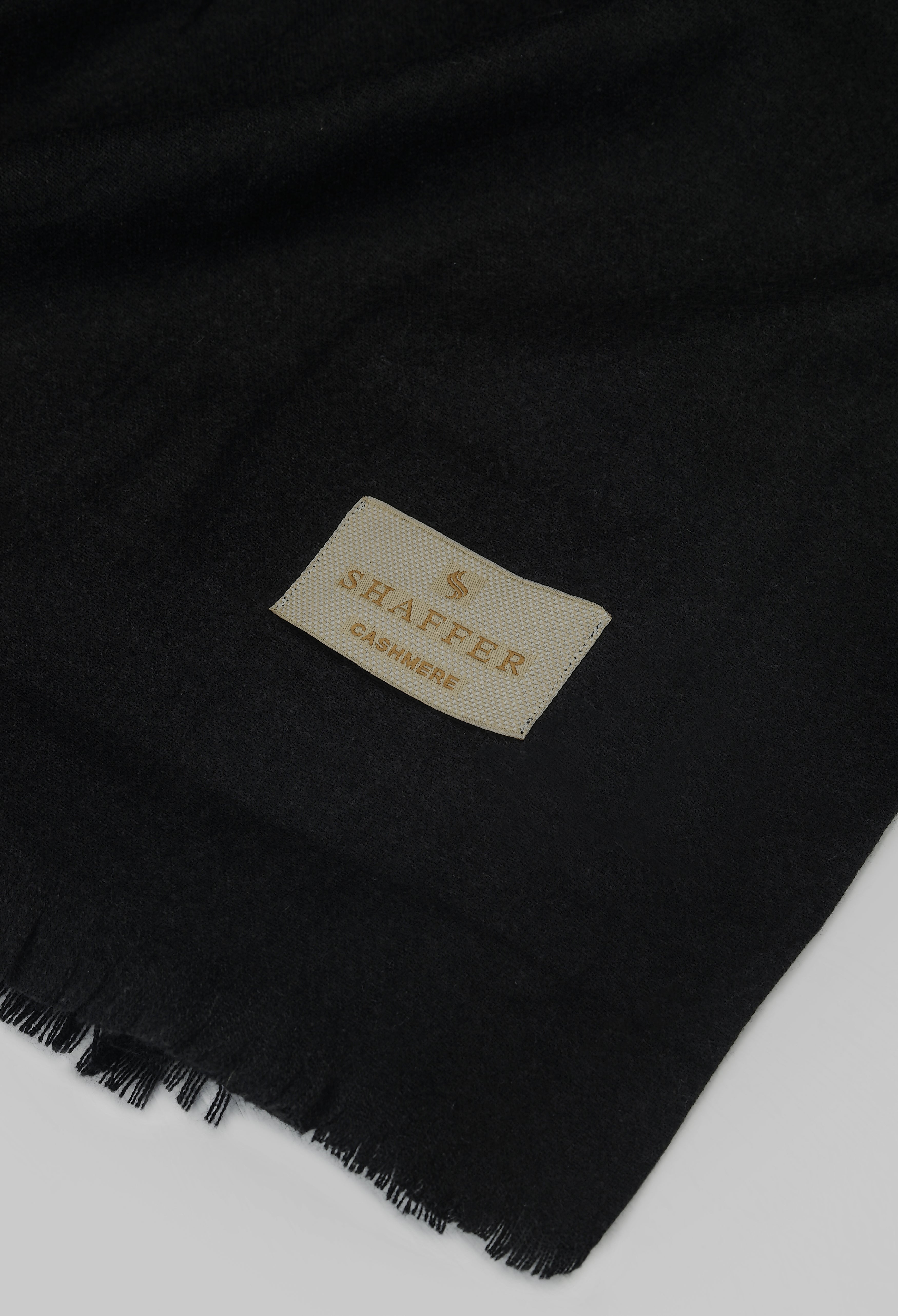 Pitch Black Cashmere Wool Shawl
