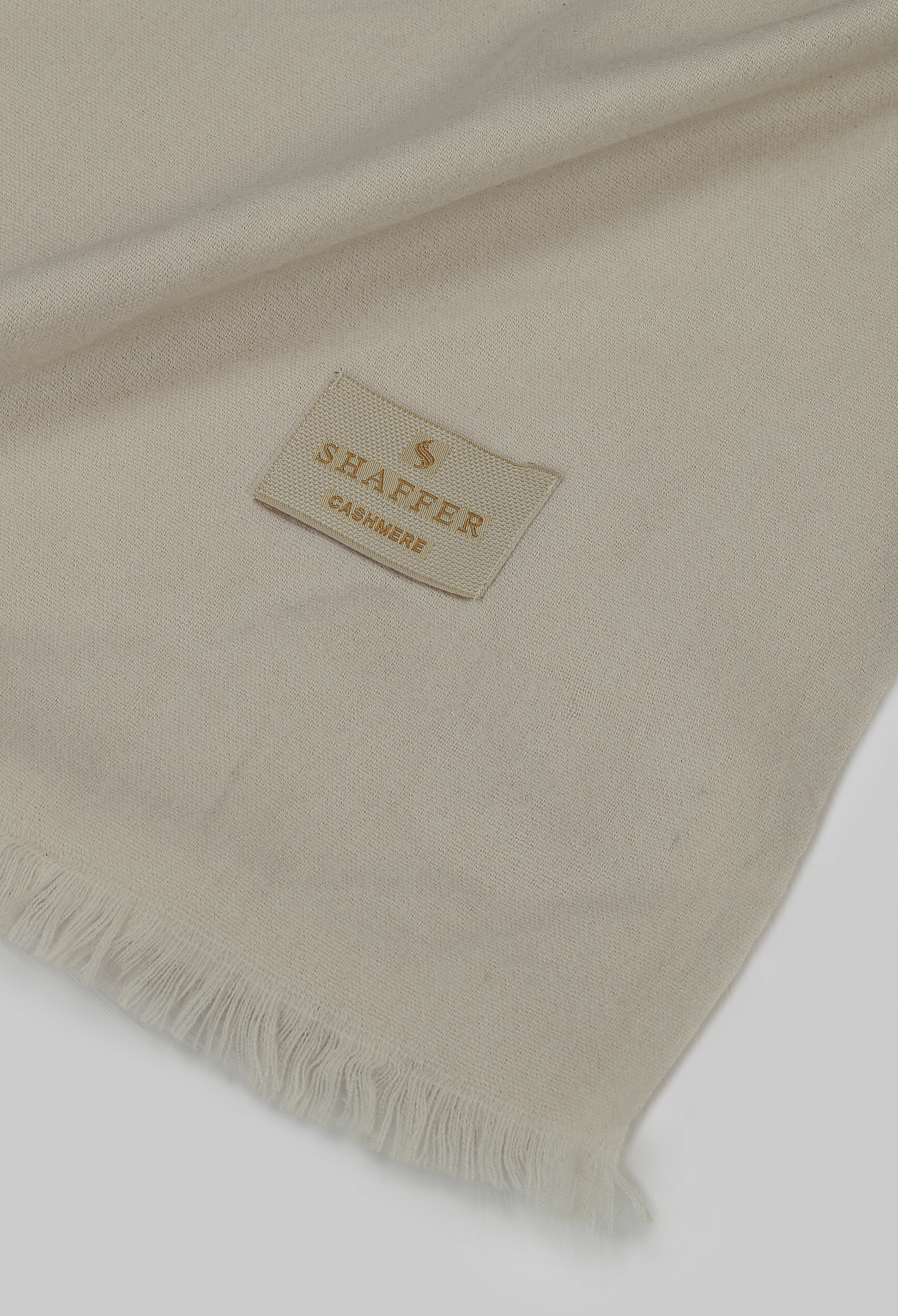 Parmesan Beige Cashmere Wool Shawl