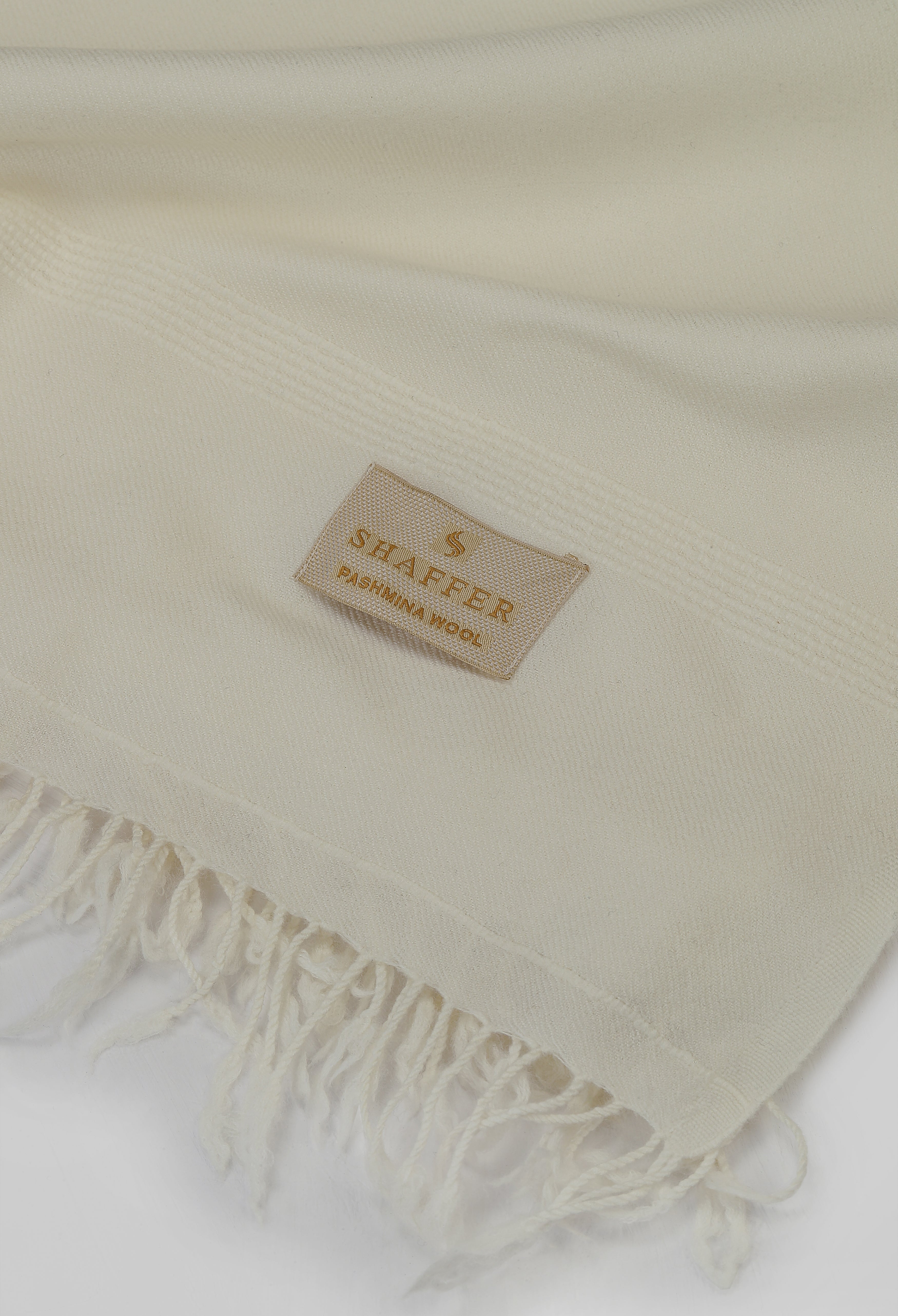 Off White Pashmina Wool Shawl