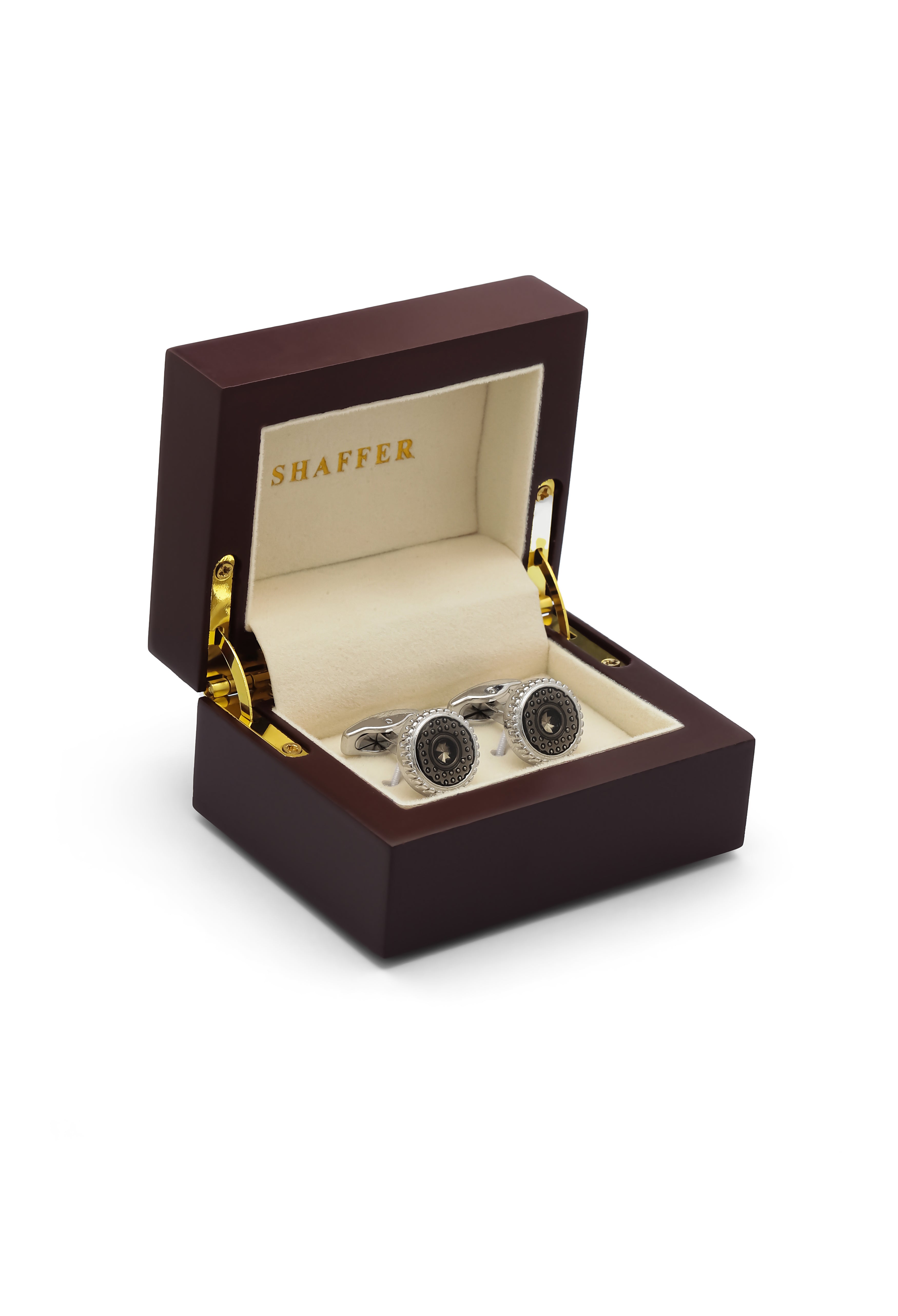 Metalic Grey Stone Cufflinks