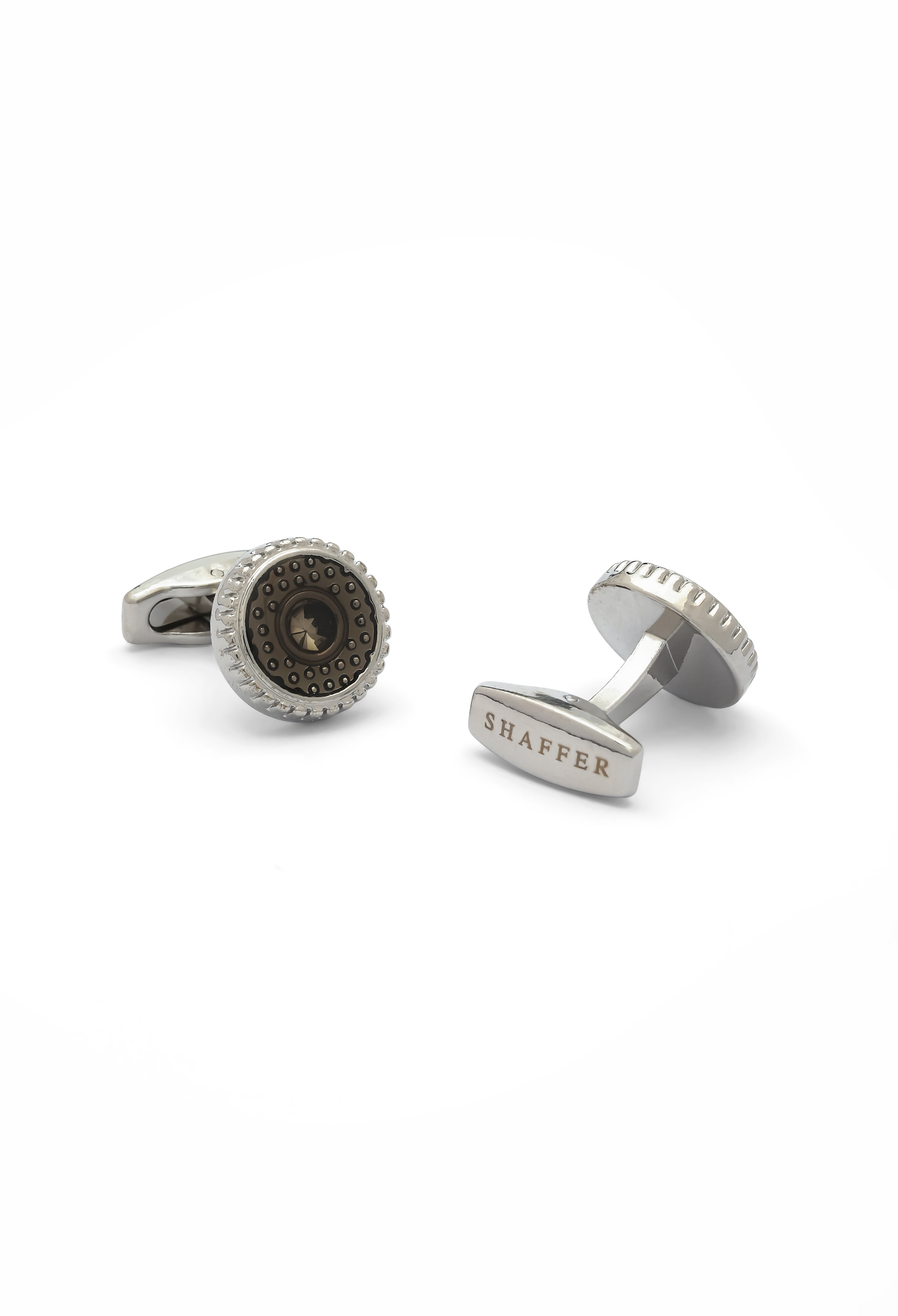 Metalic Grey Stone Cufflinks