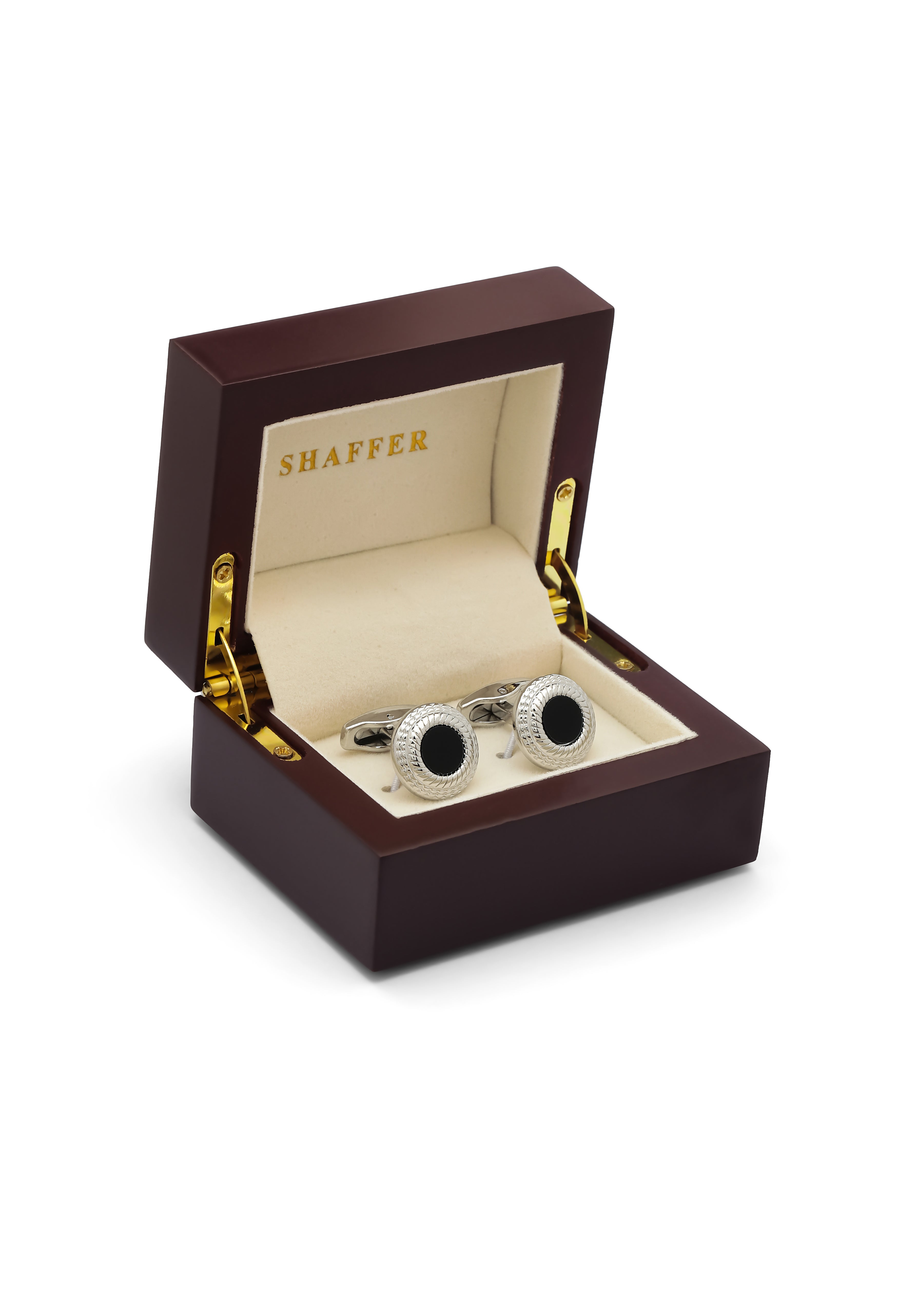 Pitch Black Stone Cufflinks