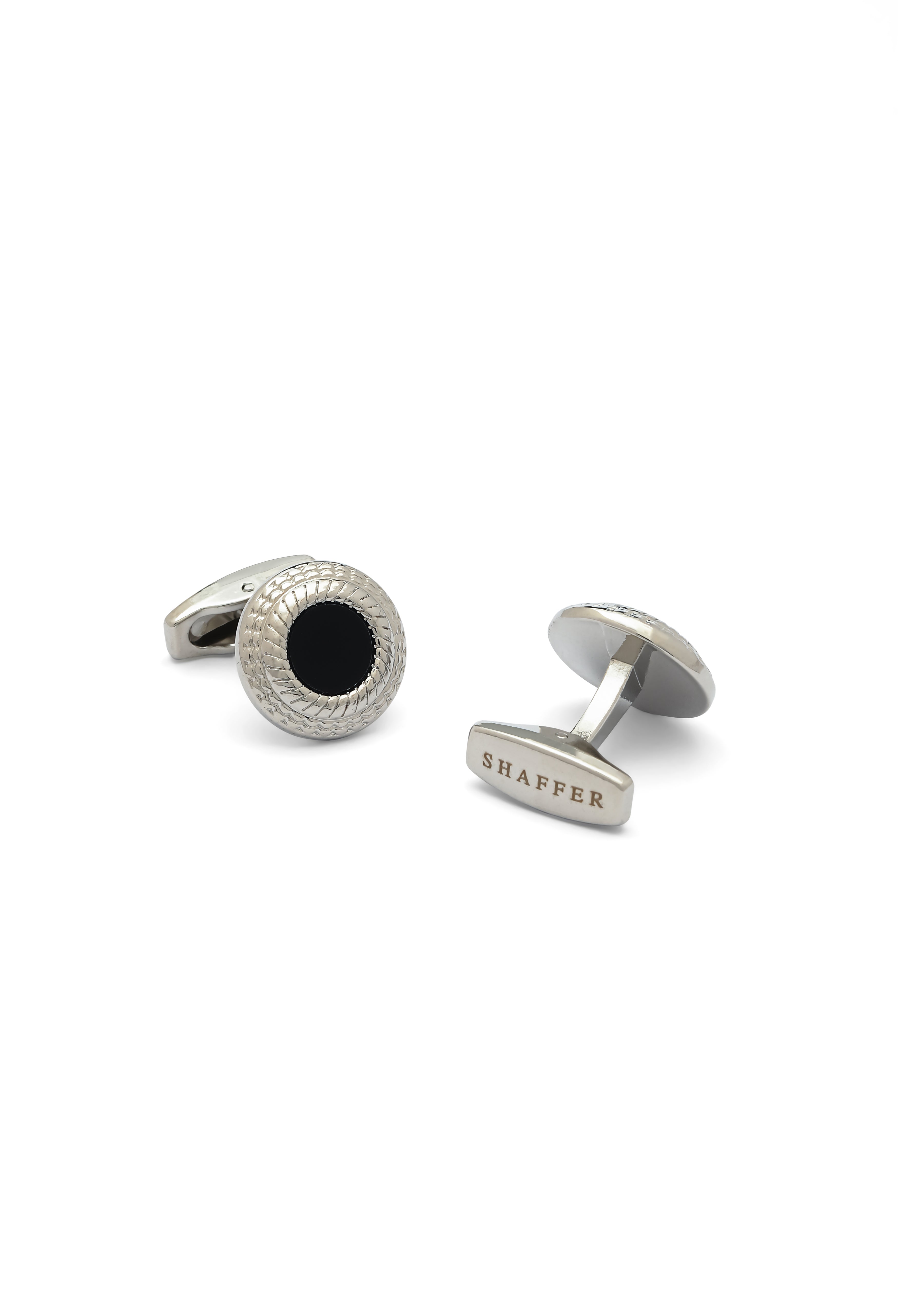 Pitch Black Stone Cufflinks