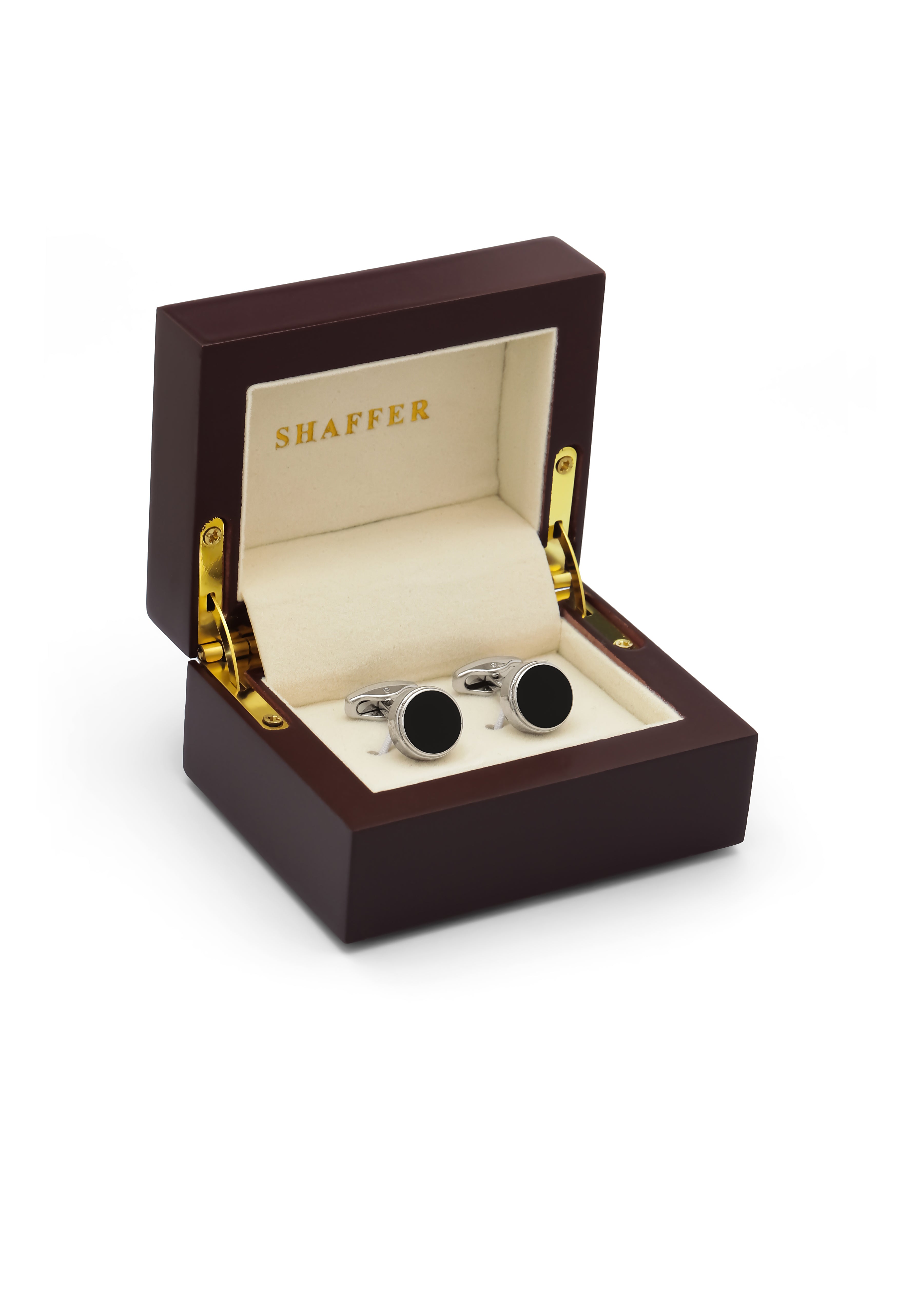 Carbon Black Stone Cufflinks