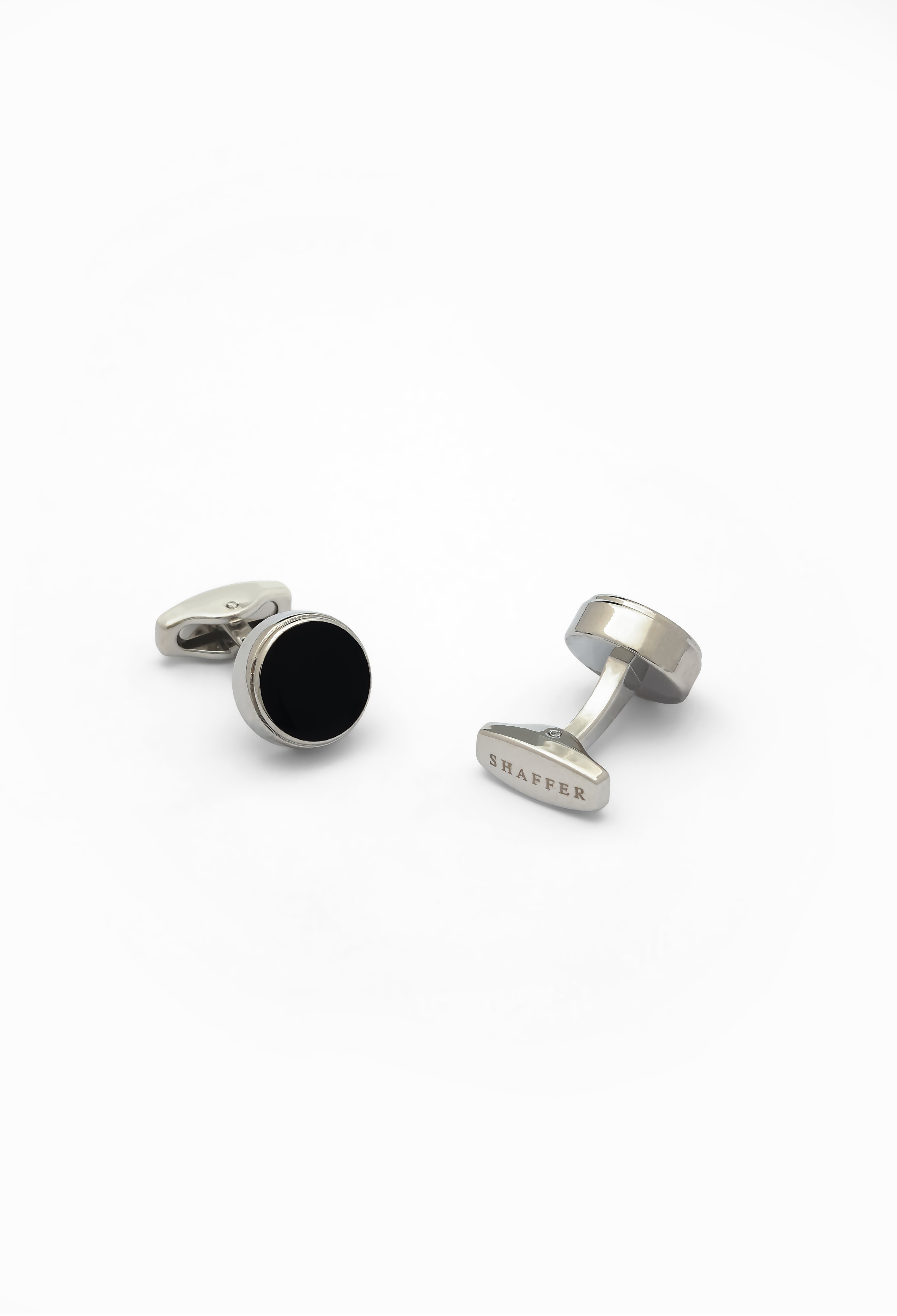 Carbon Black Stone Cufflinks