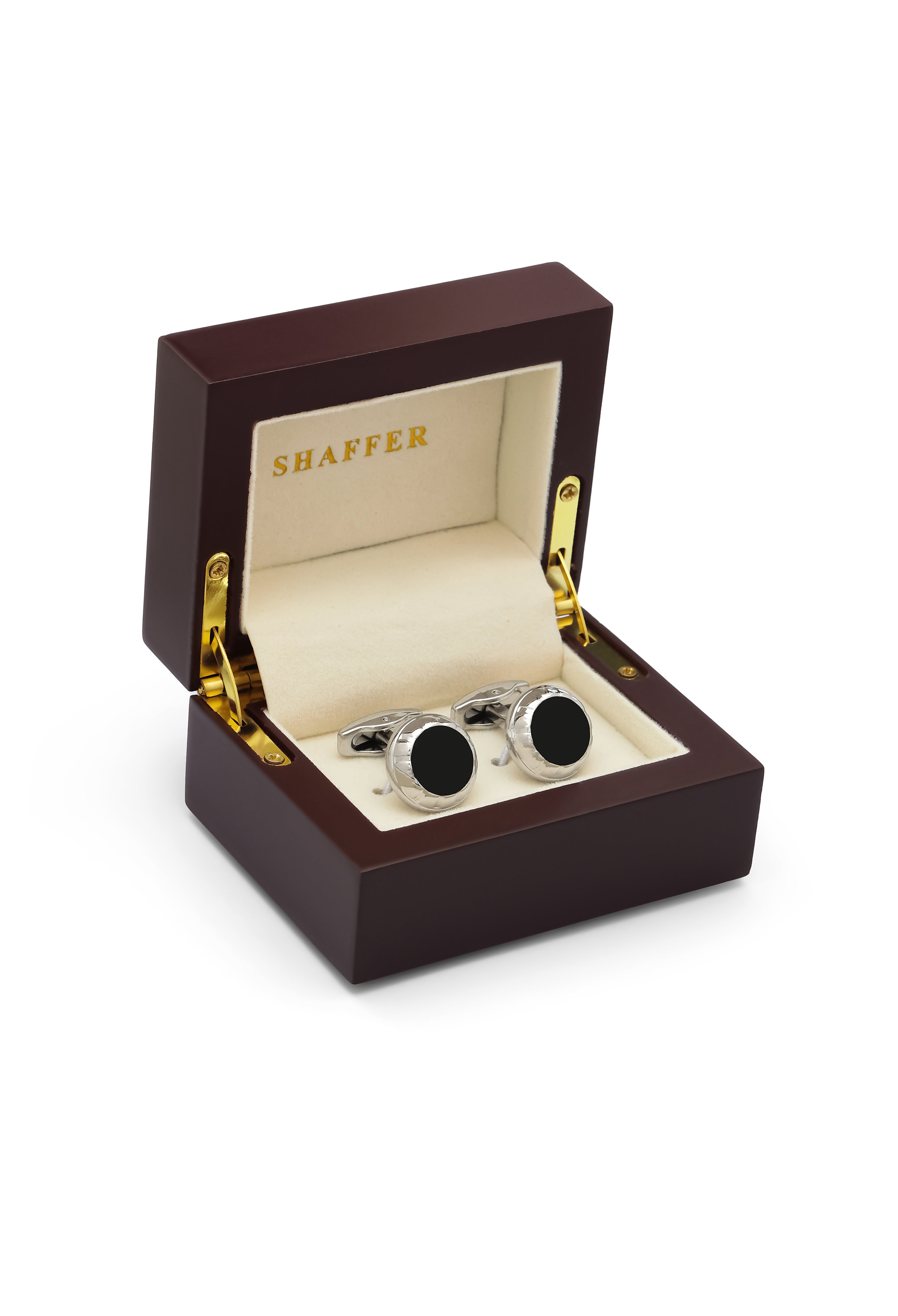 Jet Black Stone Cufflinks