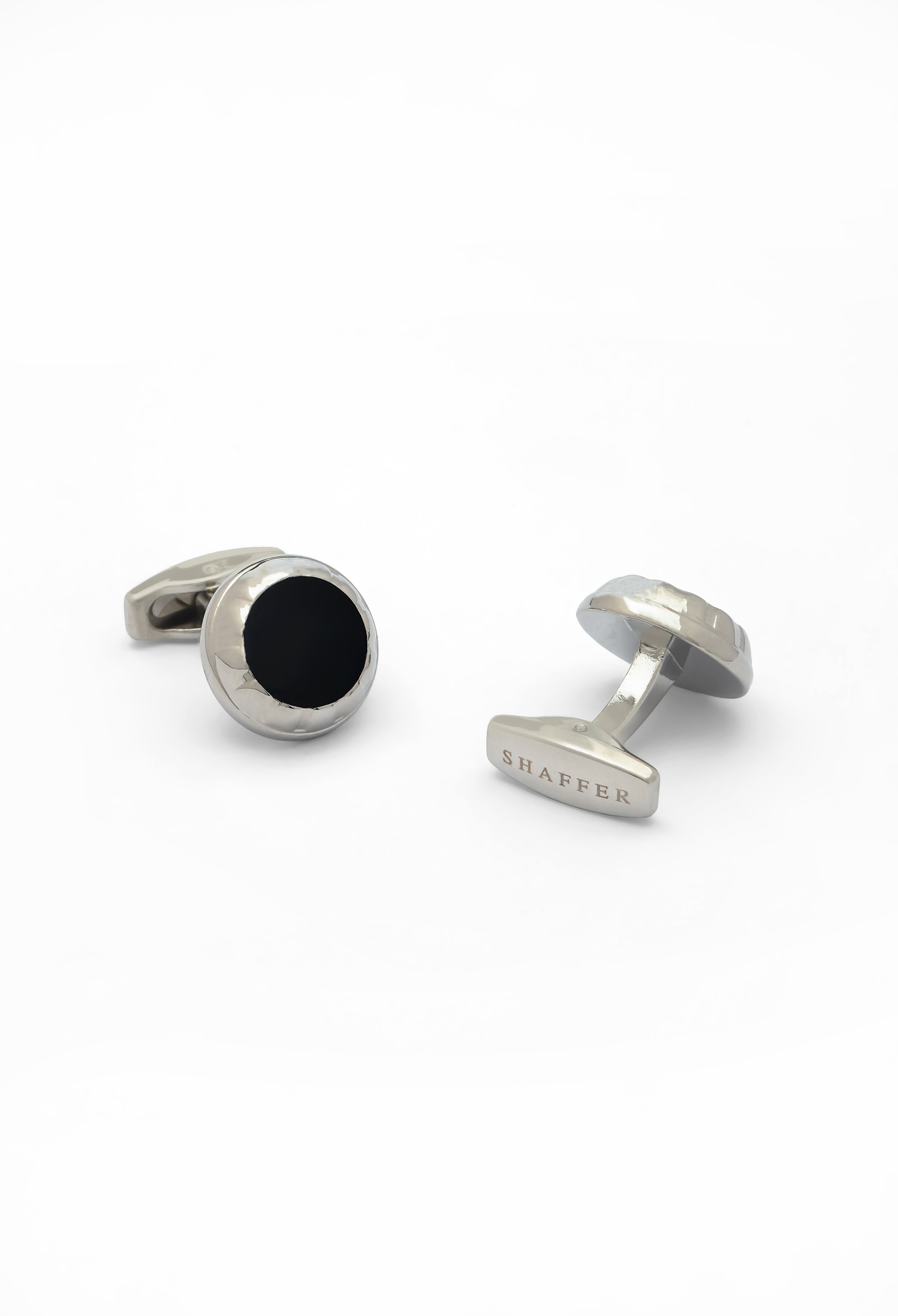 Jet Black Stone Cufflinks