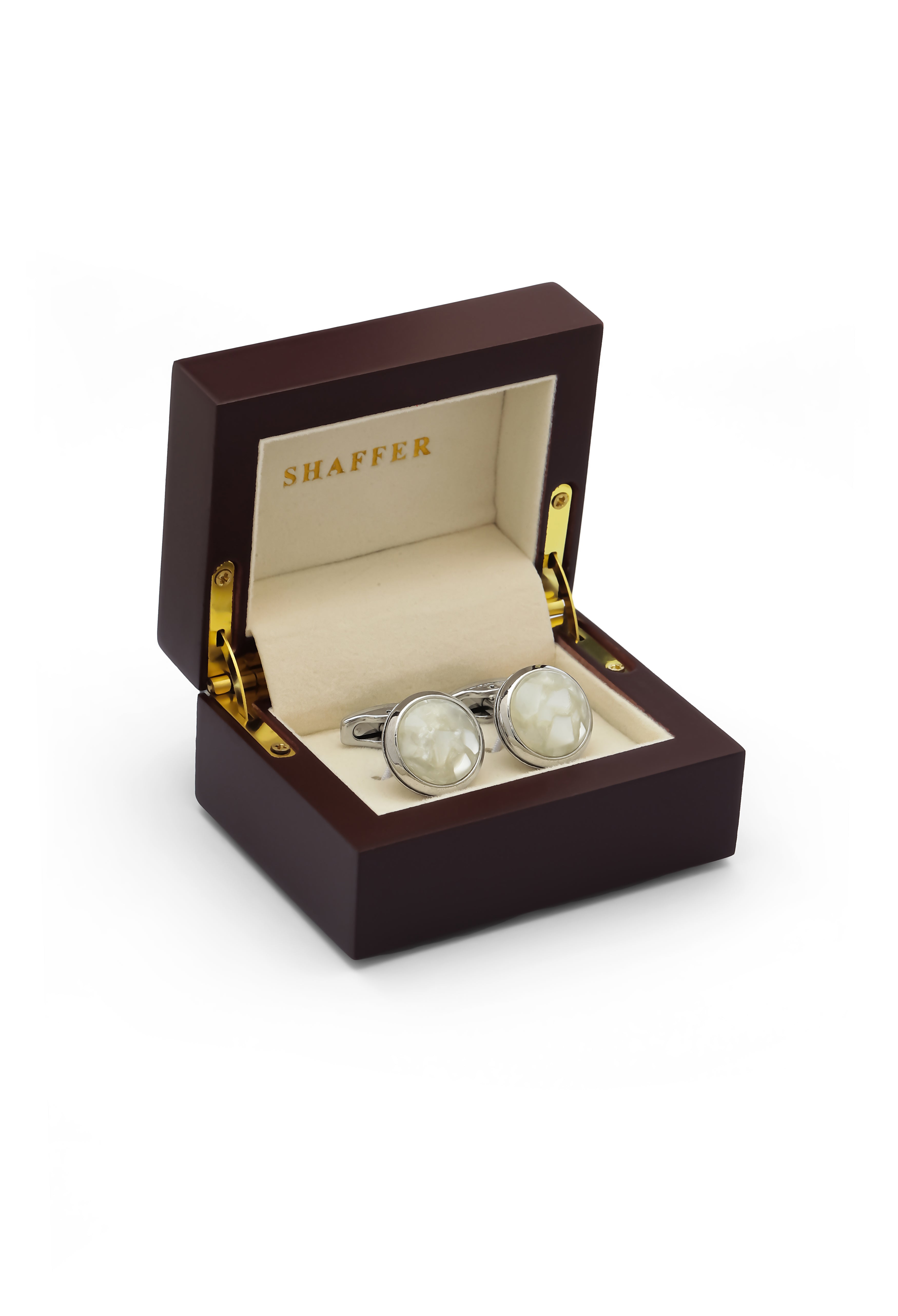 Off White Pearl Stone Cufflinks