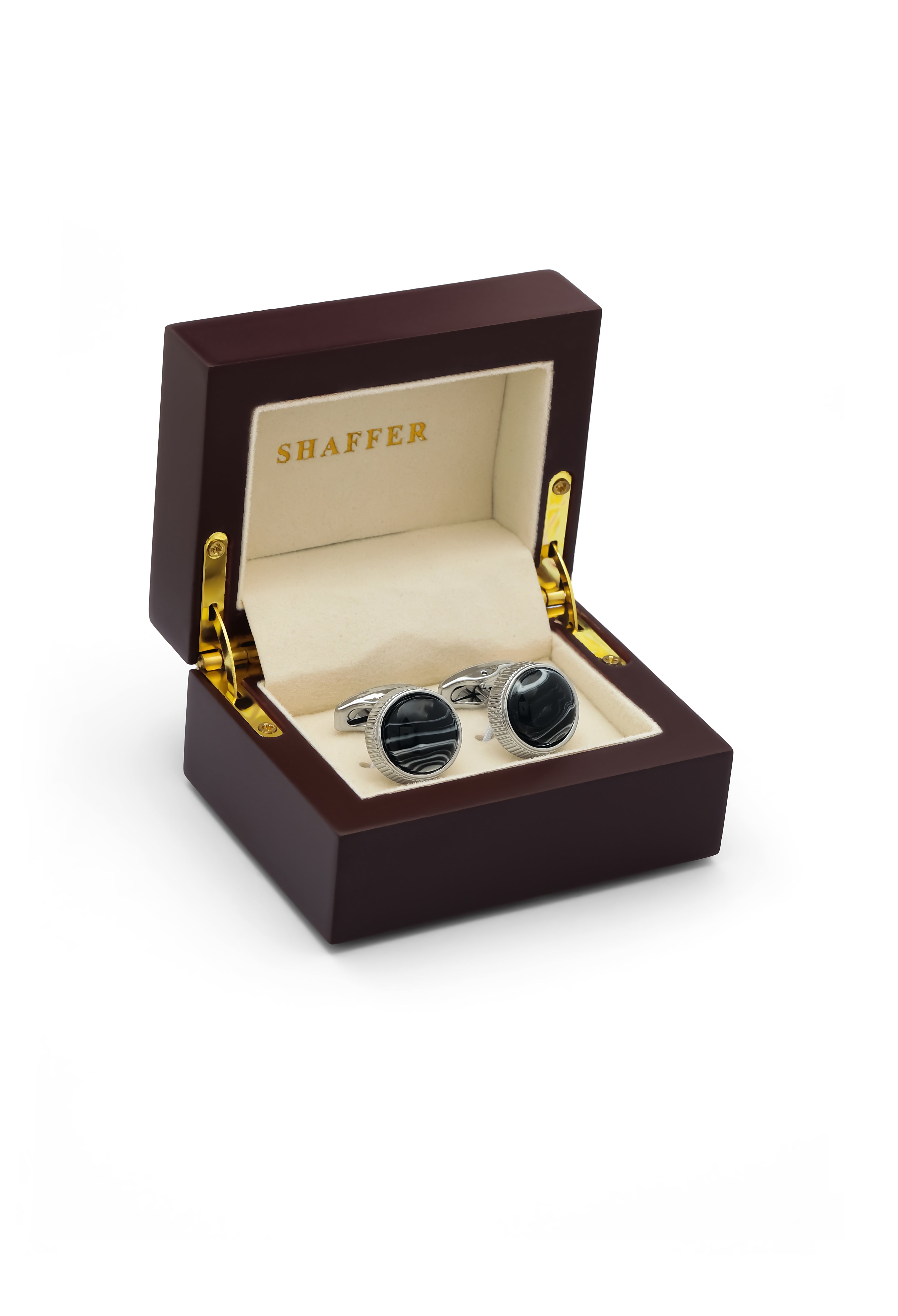 Pearl Black Stone Cufflinks