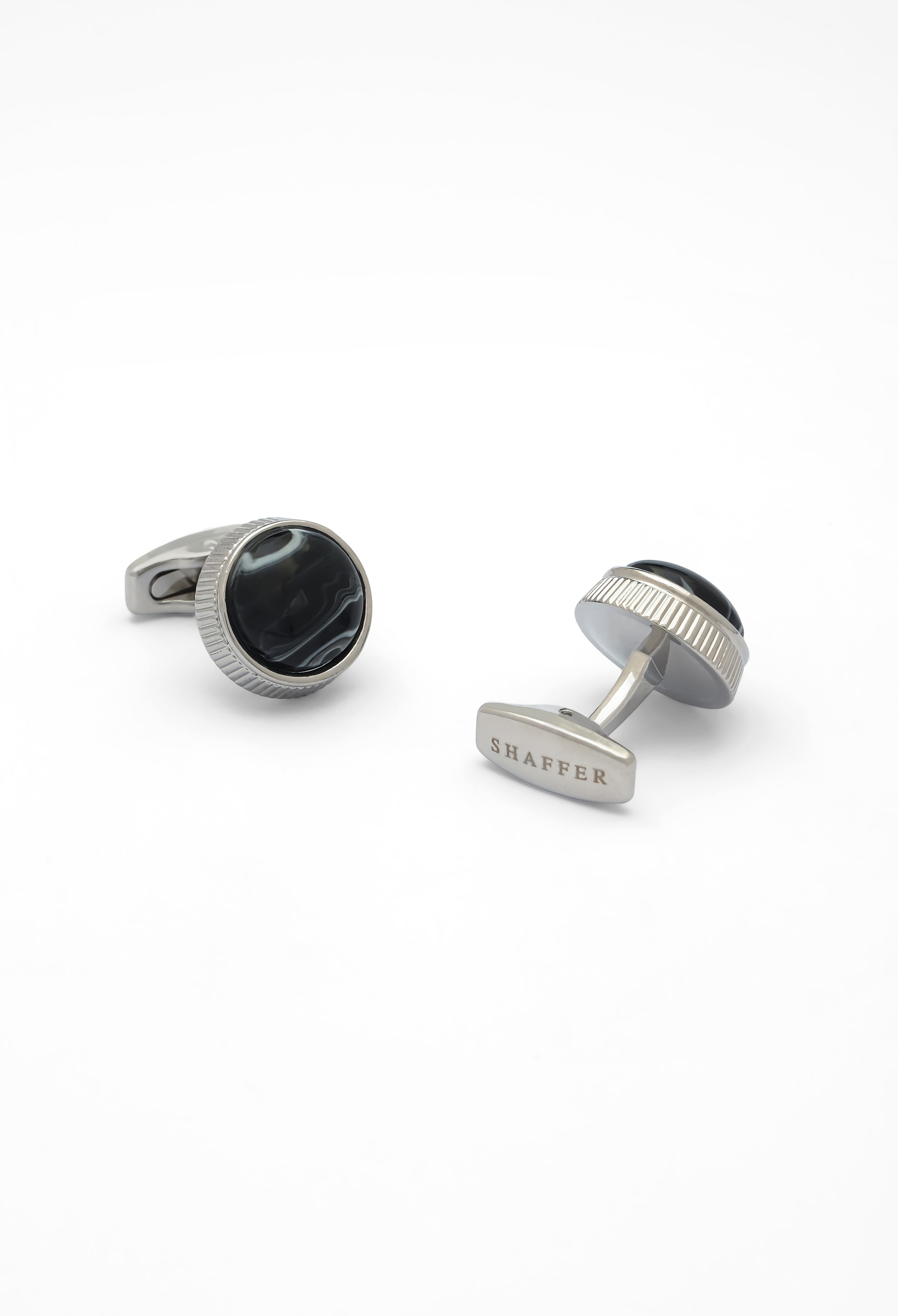 Pearl Black Stone Cufflinks