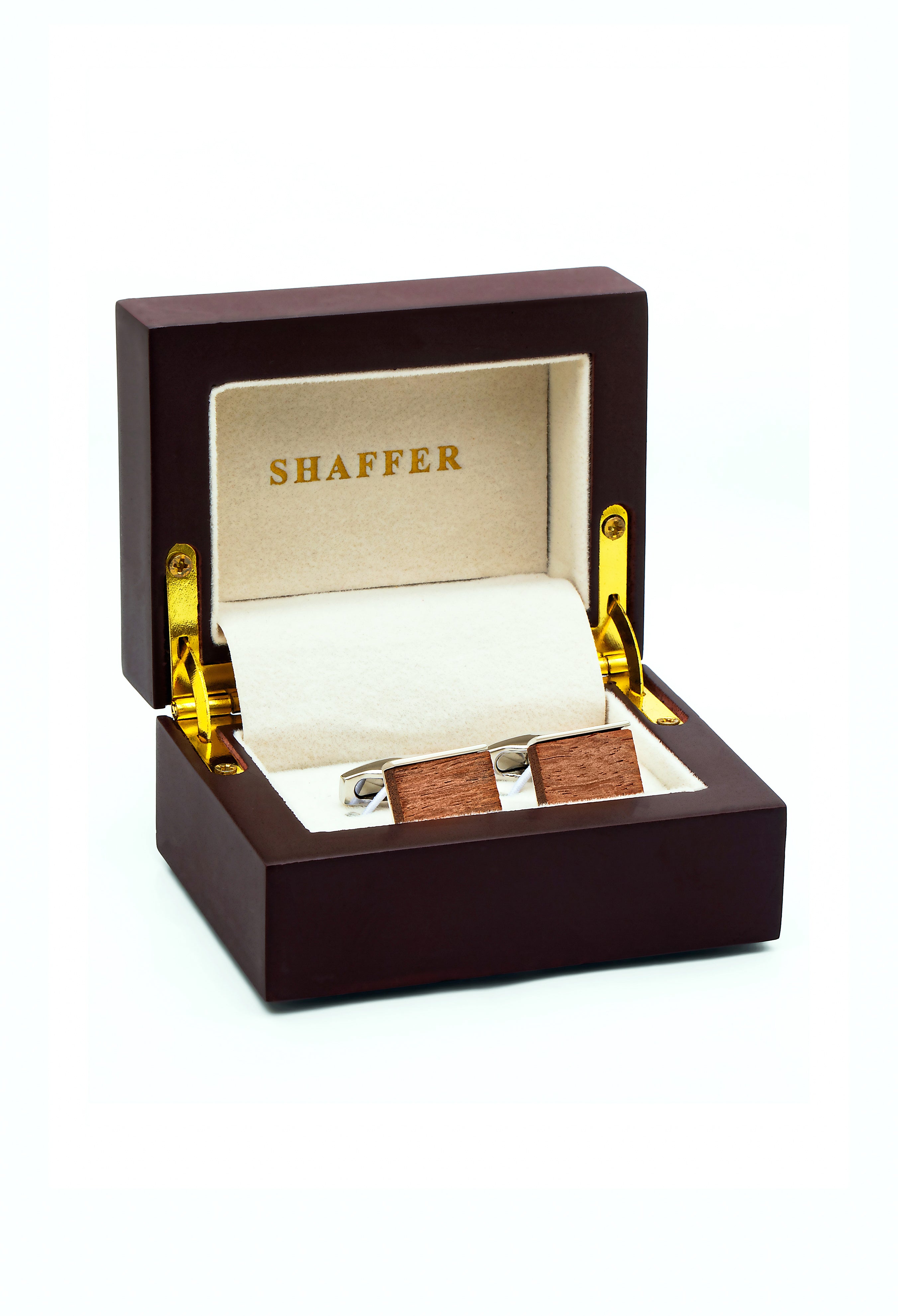 Oak Wood Brown Cufflinks
