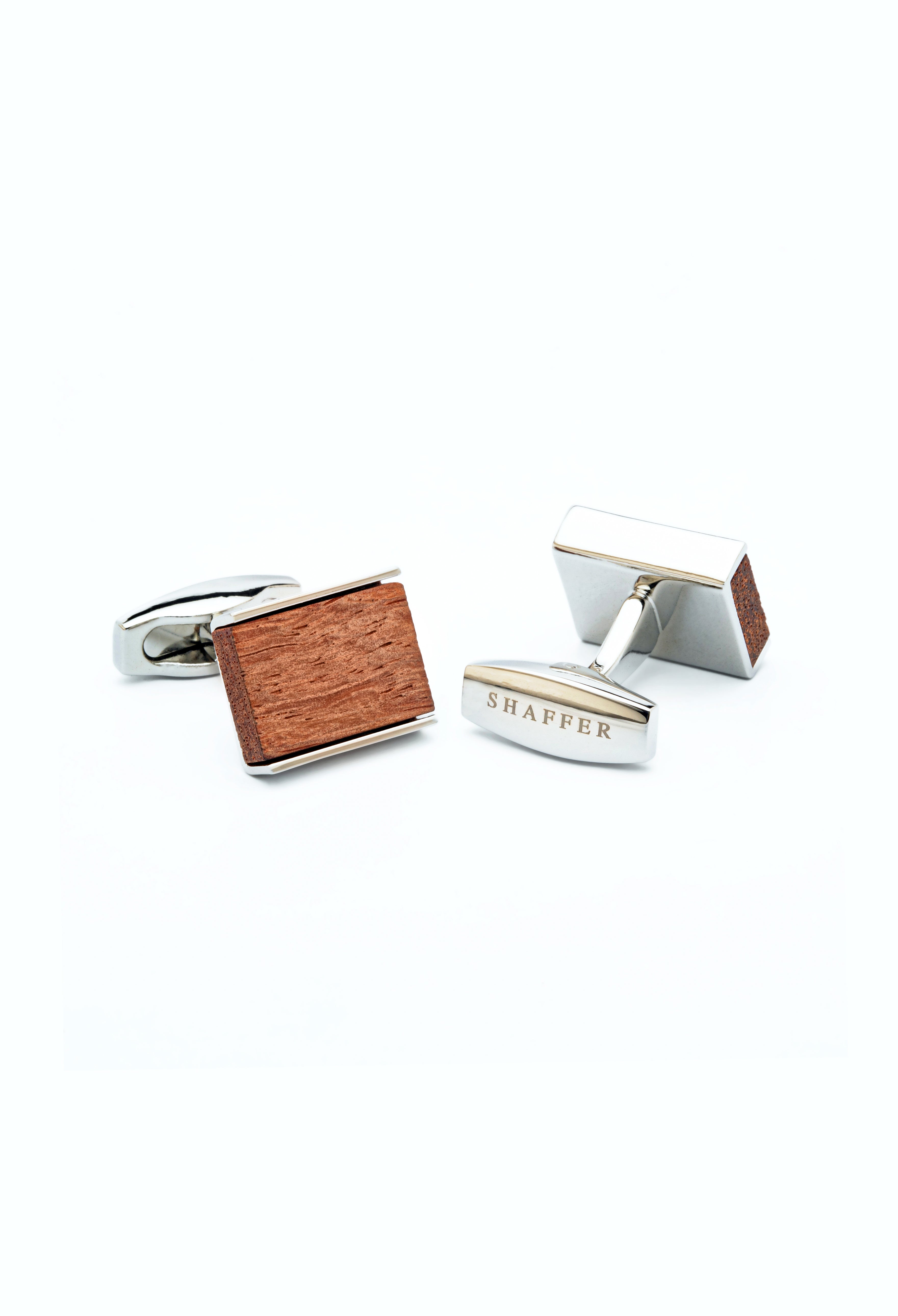 Oak Wood Brown Cufflinks