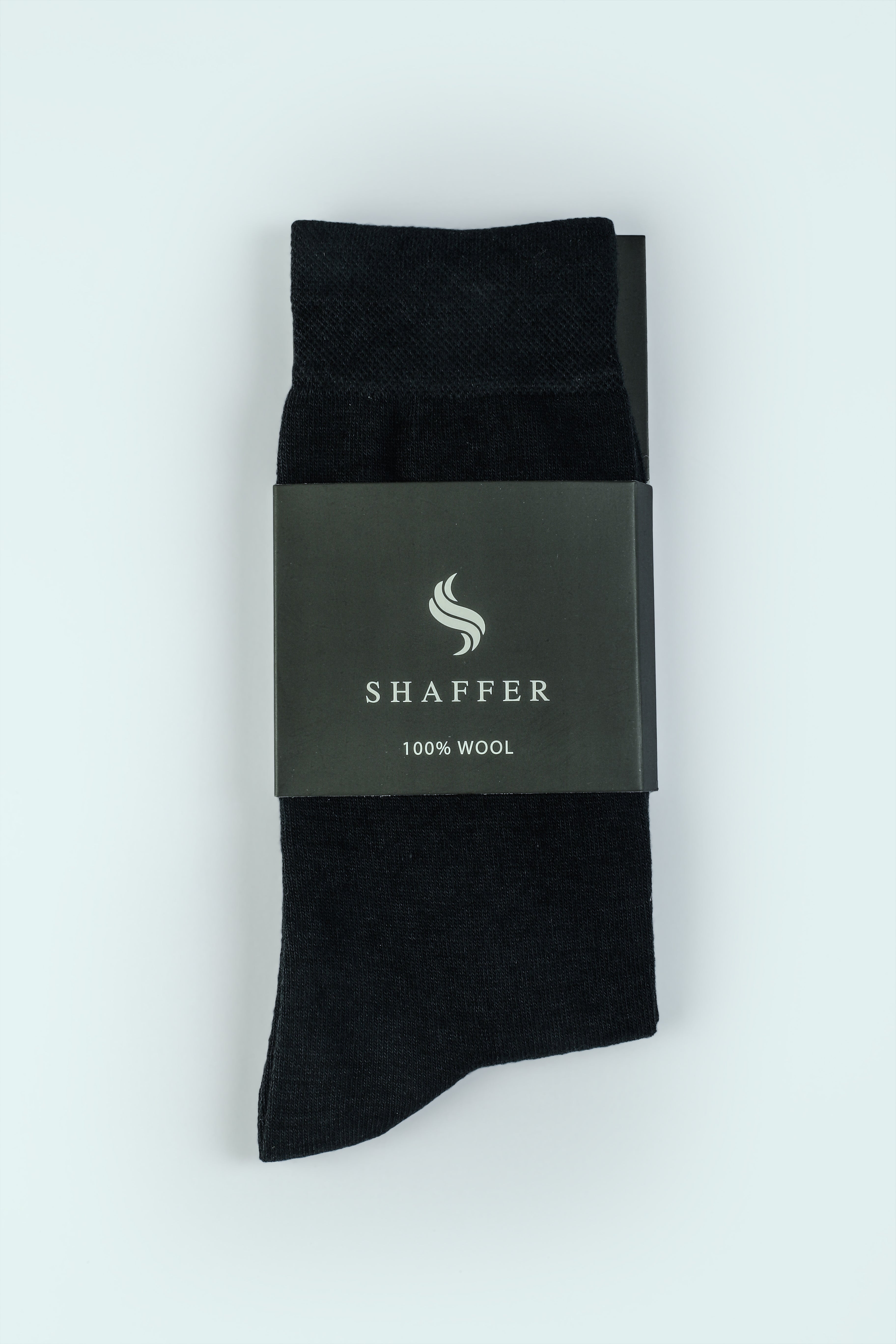 Charcoal Grey Wool Plain Socks