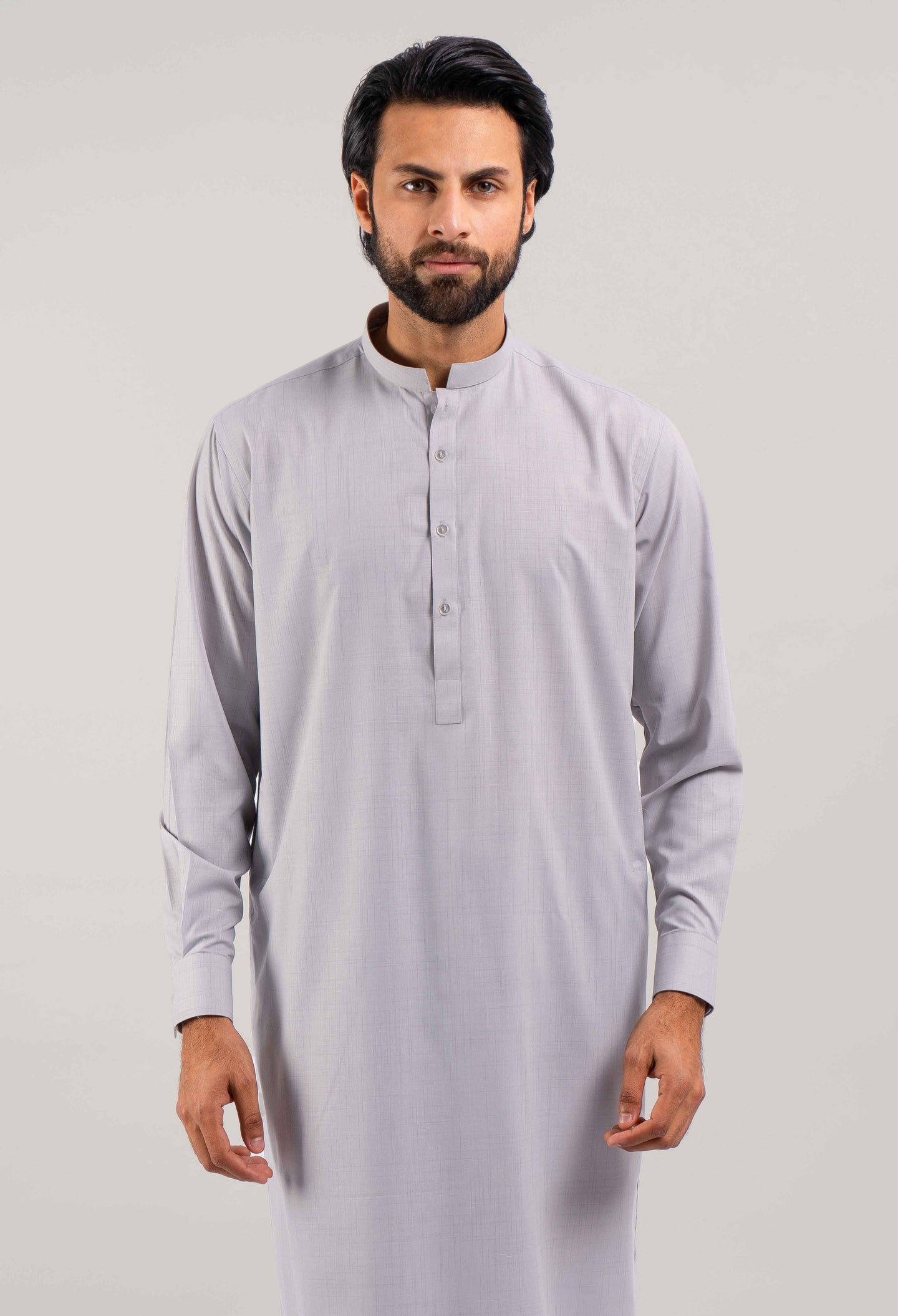 Claud Grey Blended Kameez Shalwar