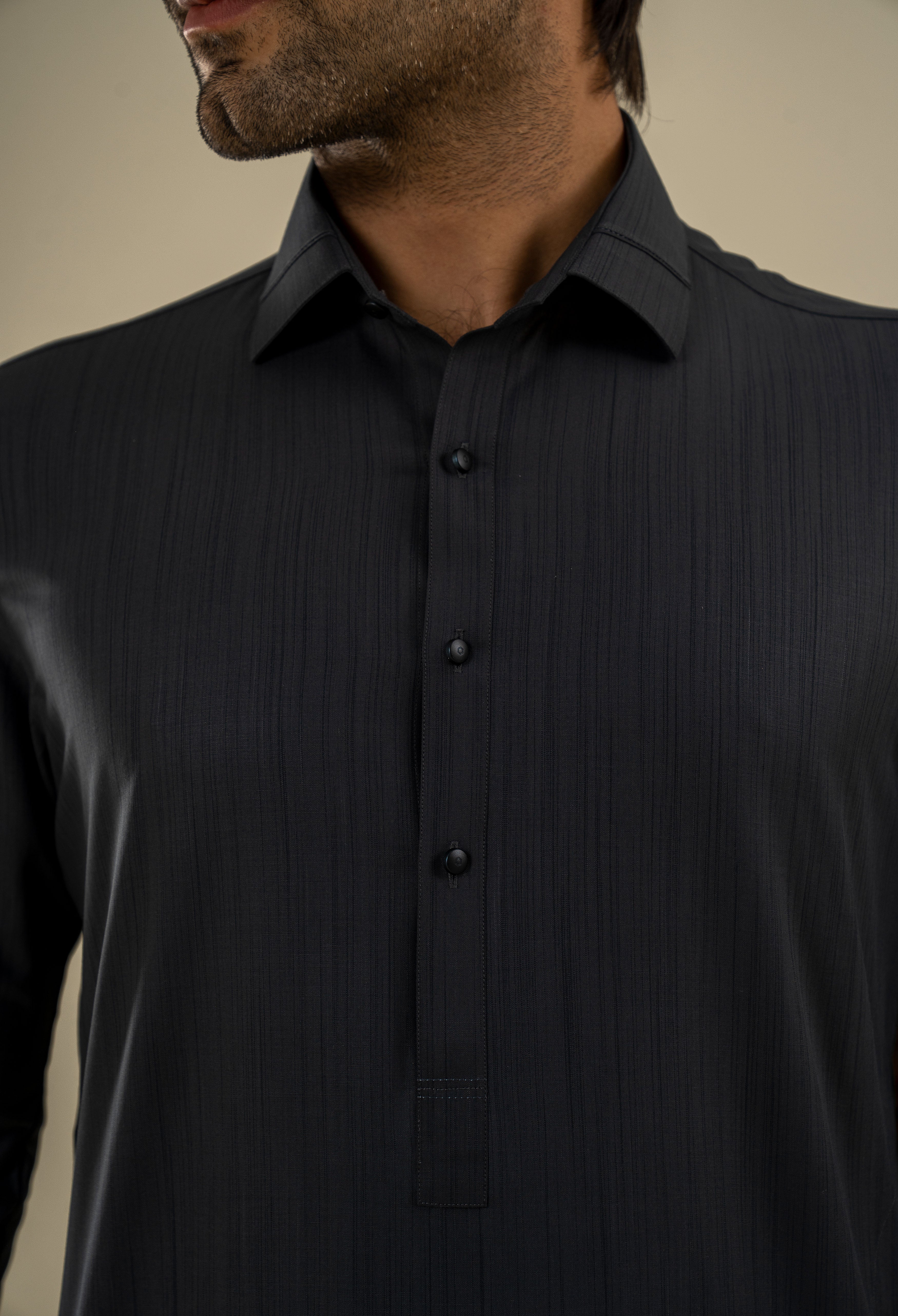 Dolphin Grey Detailing Kameez Shalwar