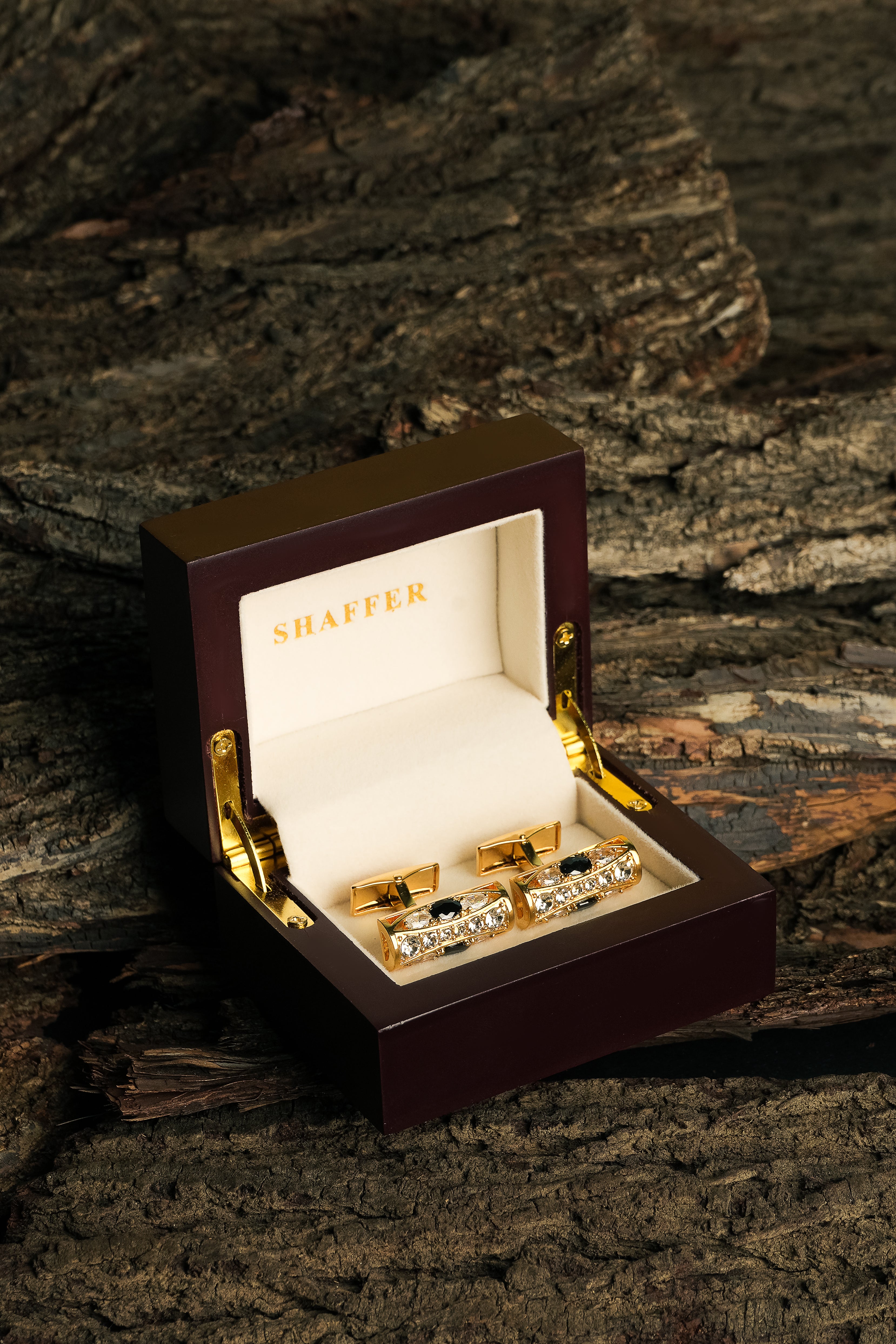 Goldenrod Diamond Stick Cufflink