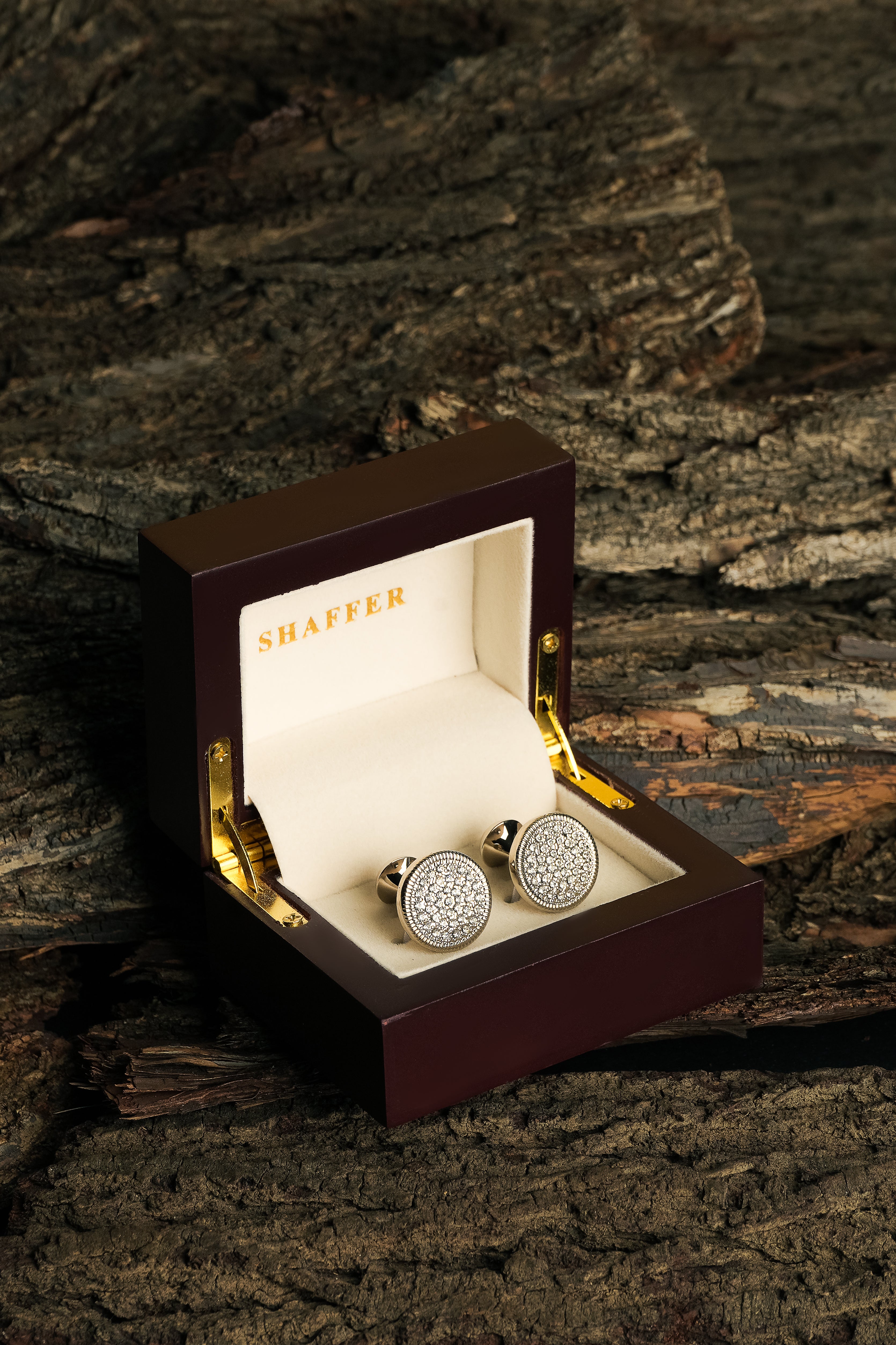 Silver Stone World Cufflink