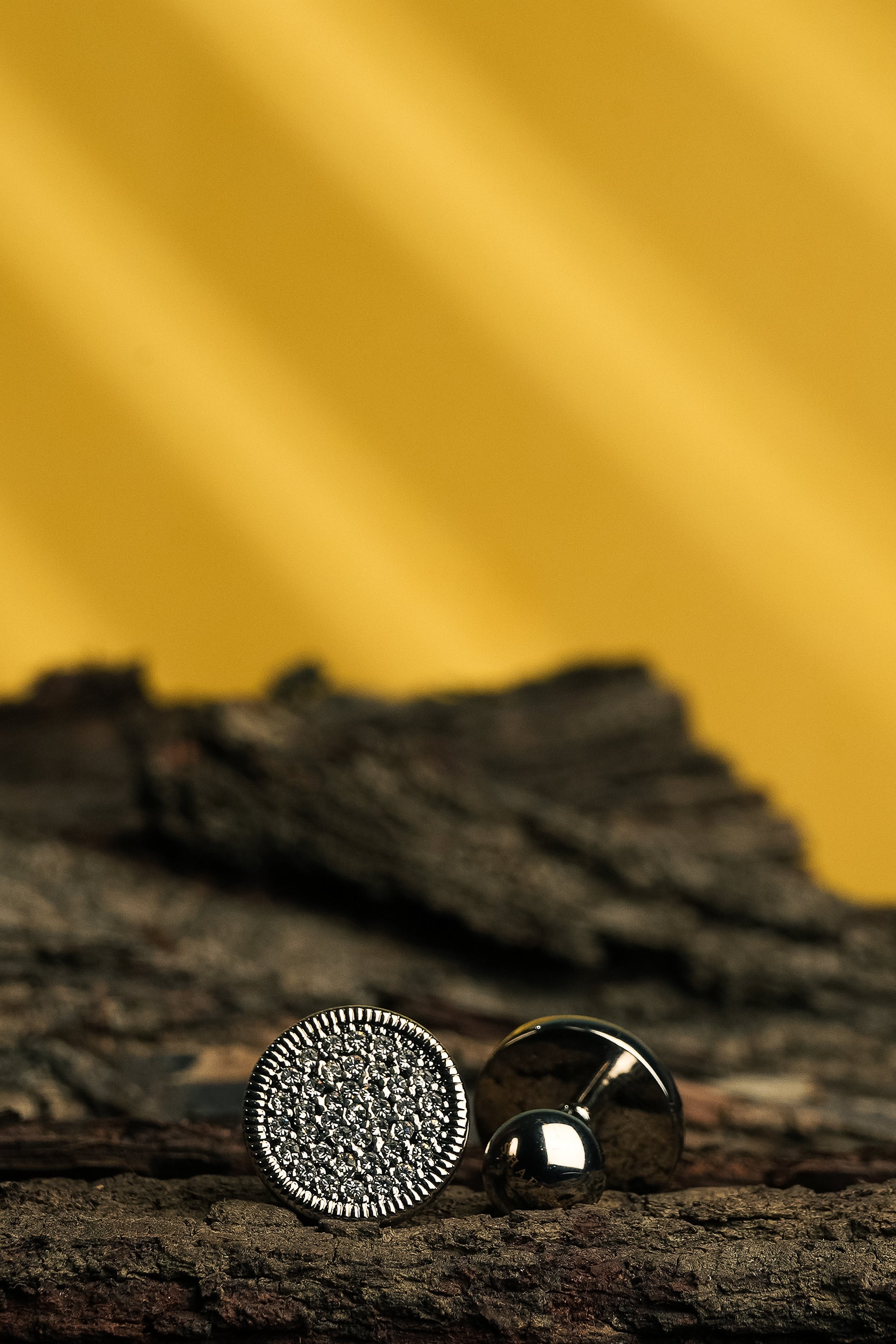 Silver Stone World Cufflink