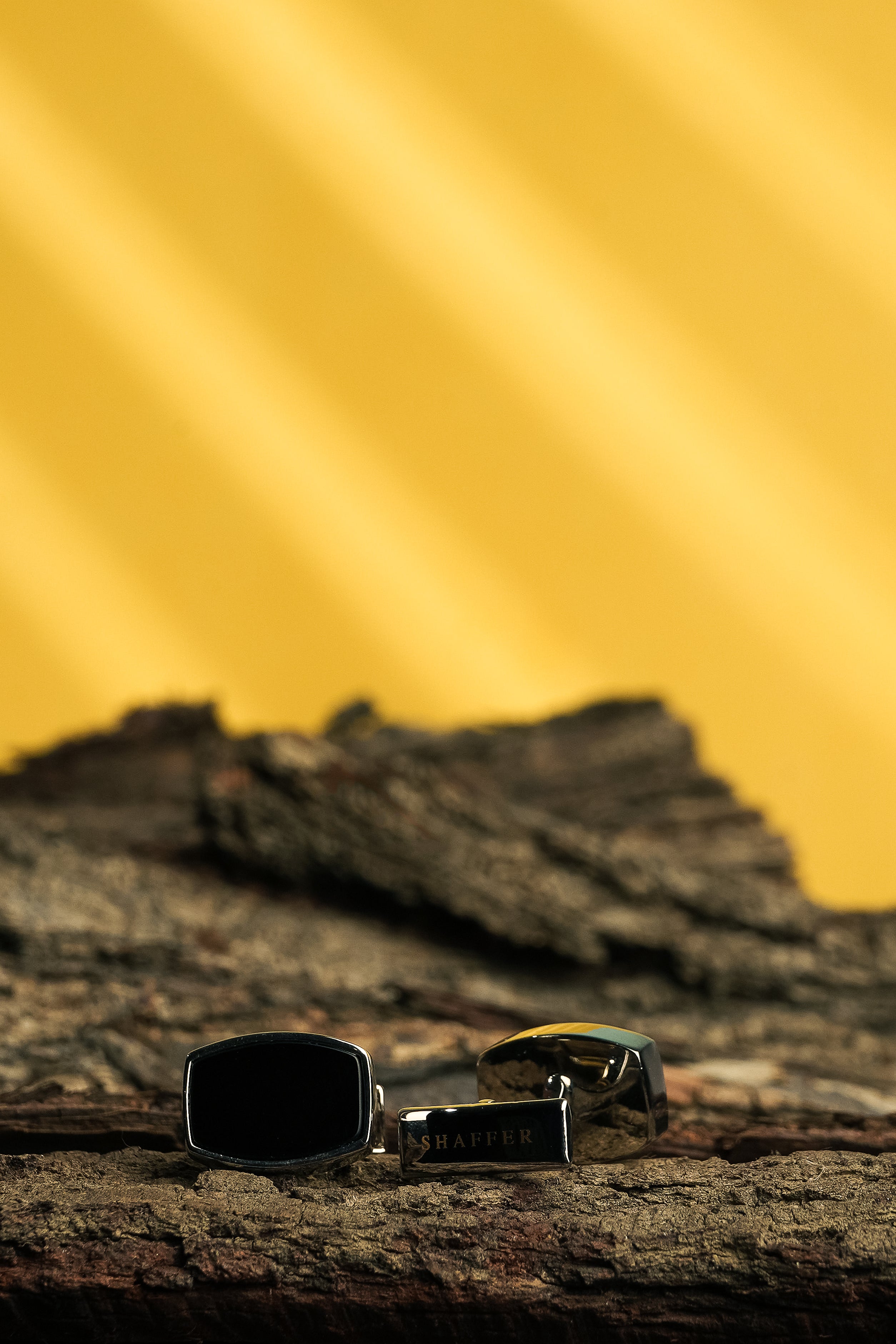 Jet Black Stone Cufflink